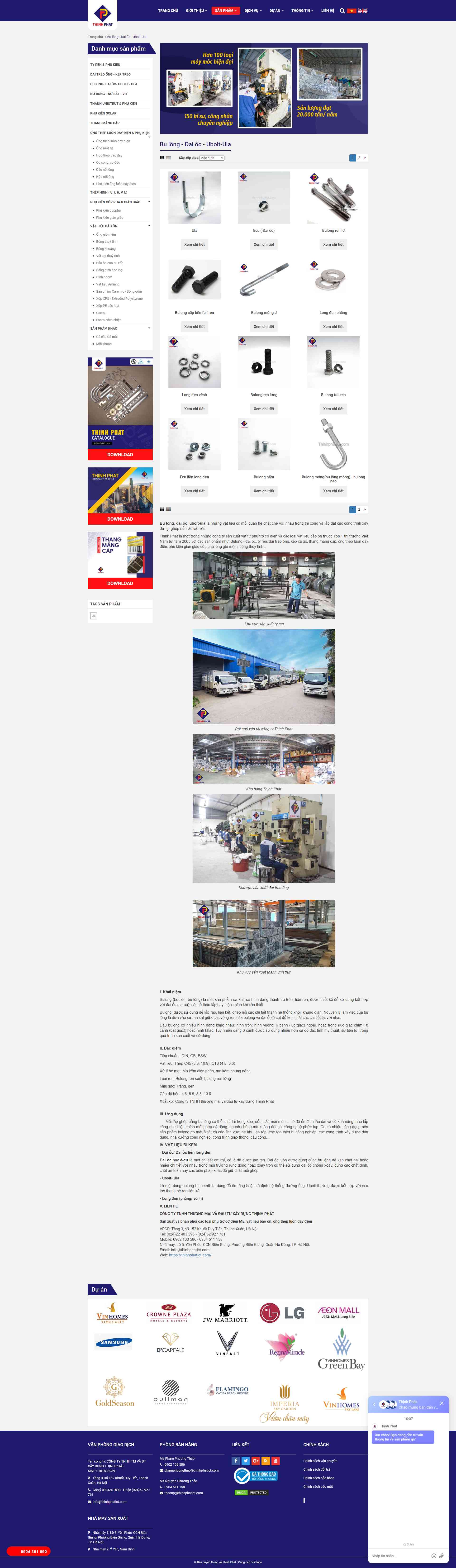 Thiết kế Website web bulong - thinhphatictcom