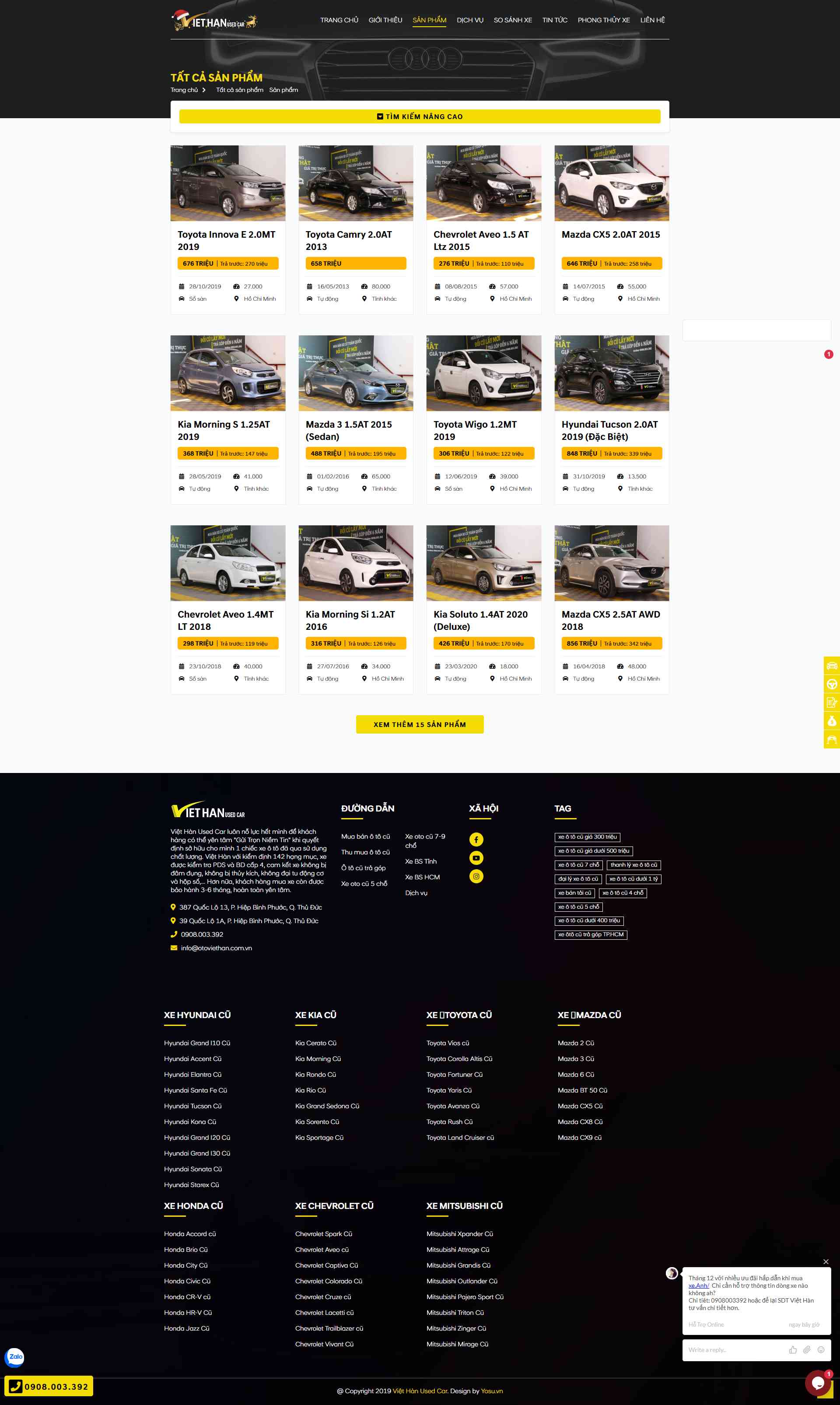 Thiết kế Website web ô tô cũ - otoviethancomvn