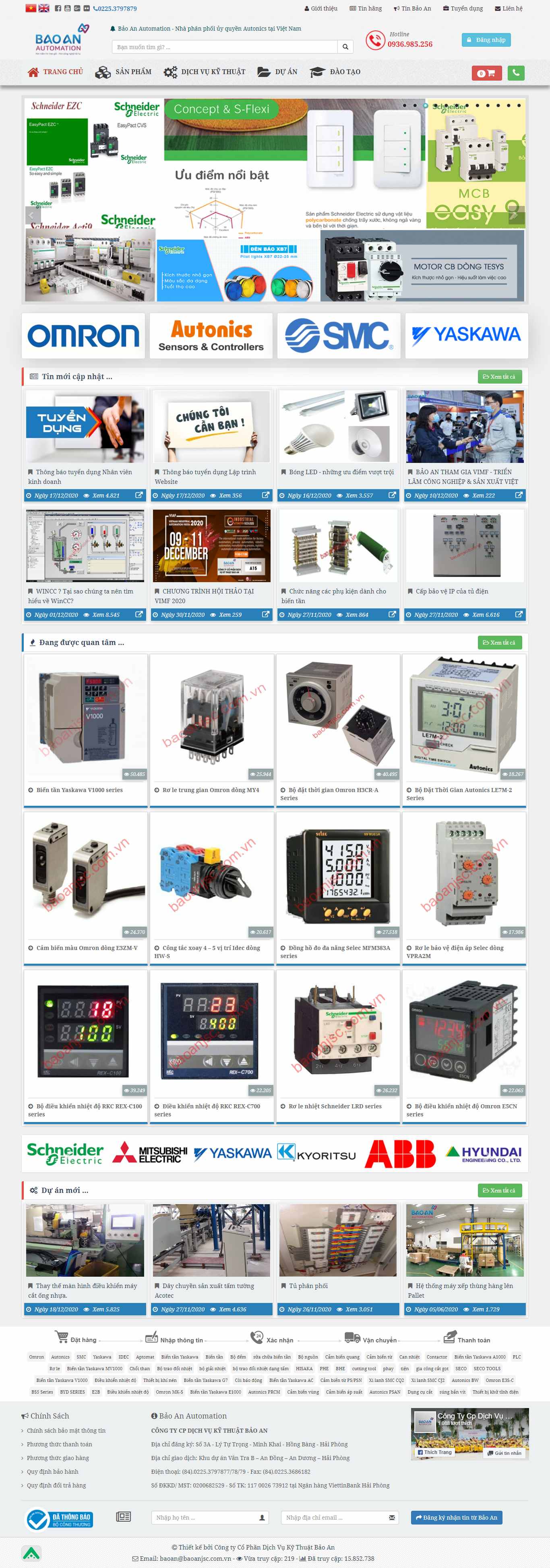 Thiết kế Website web tủ điện - baoanjsccomvn
