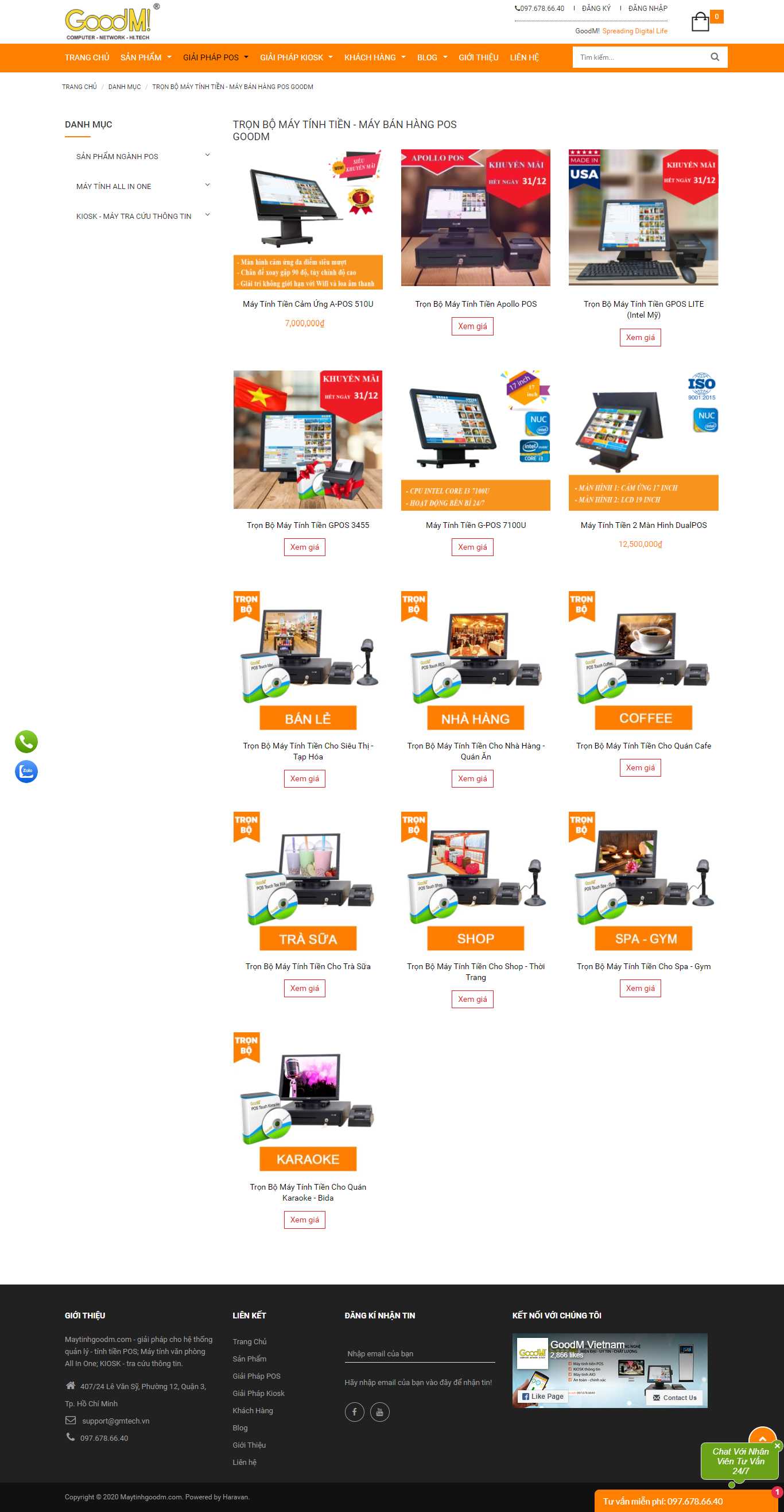 Thiết kế Website Web máy tính tiền - maytinhgoodmcom