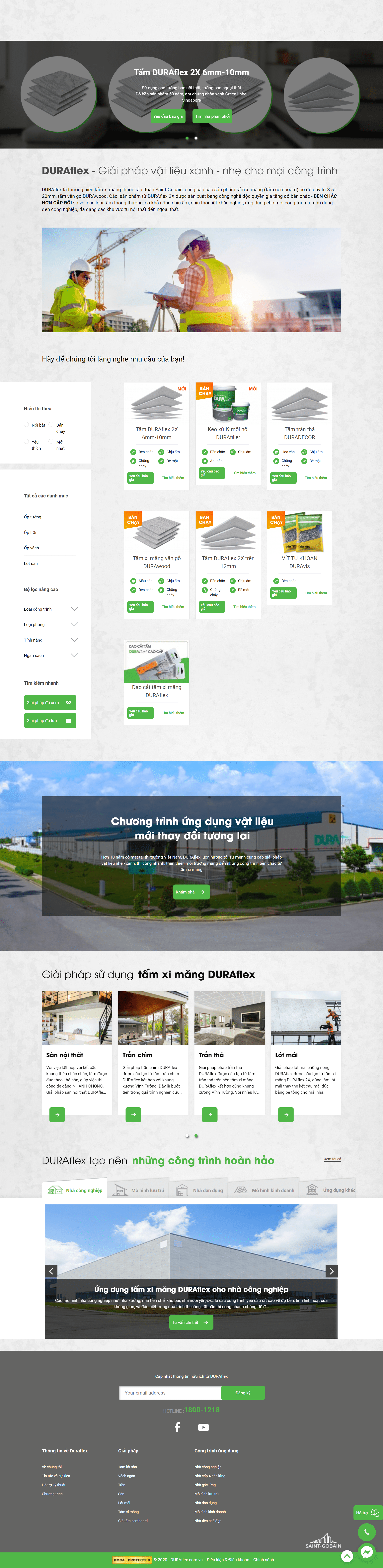Thiết kế Website Web vật liệu xây dựng - duraflexcomvn