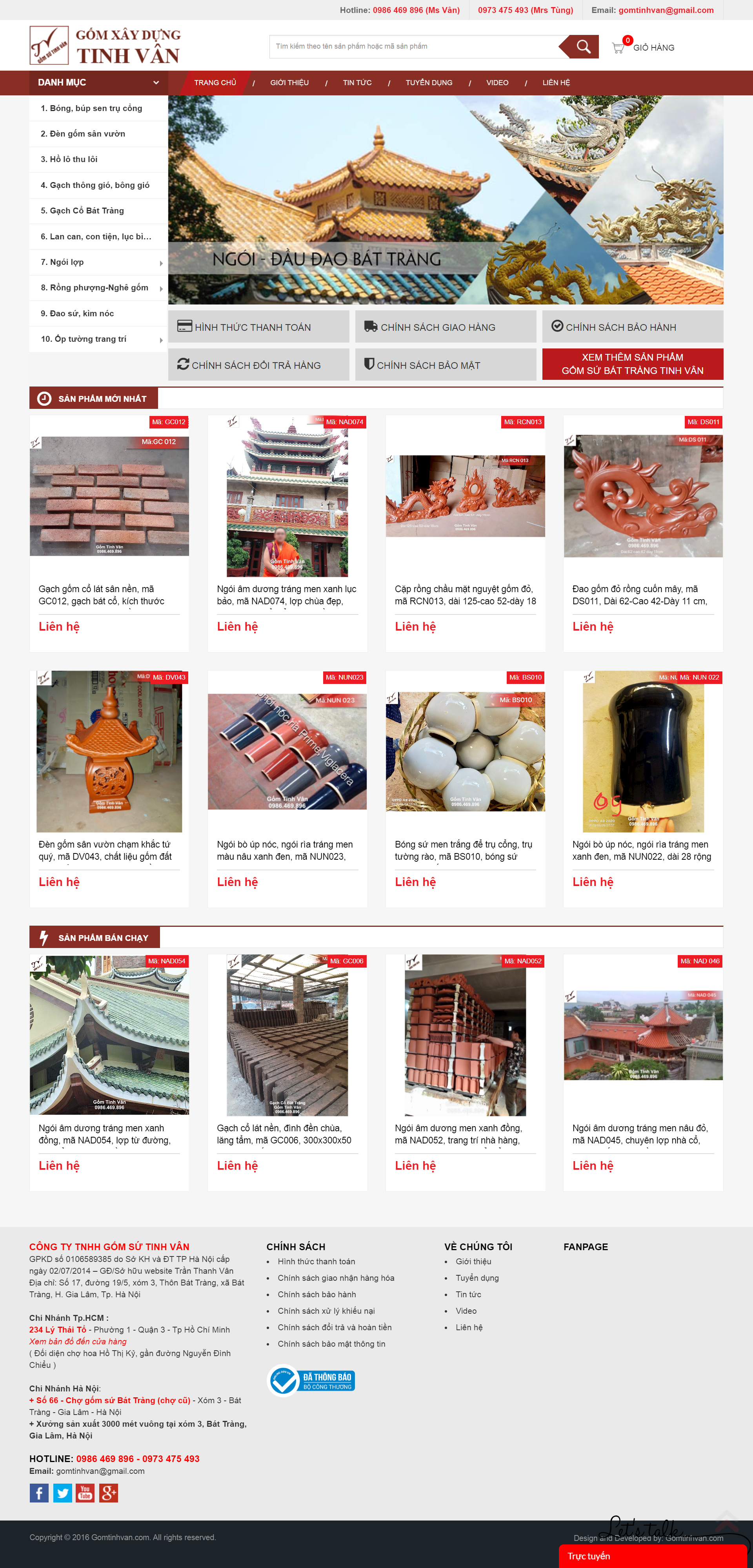 Thiết kế Website Web vật liệu xây dựng - gomxaydungnet