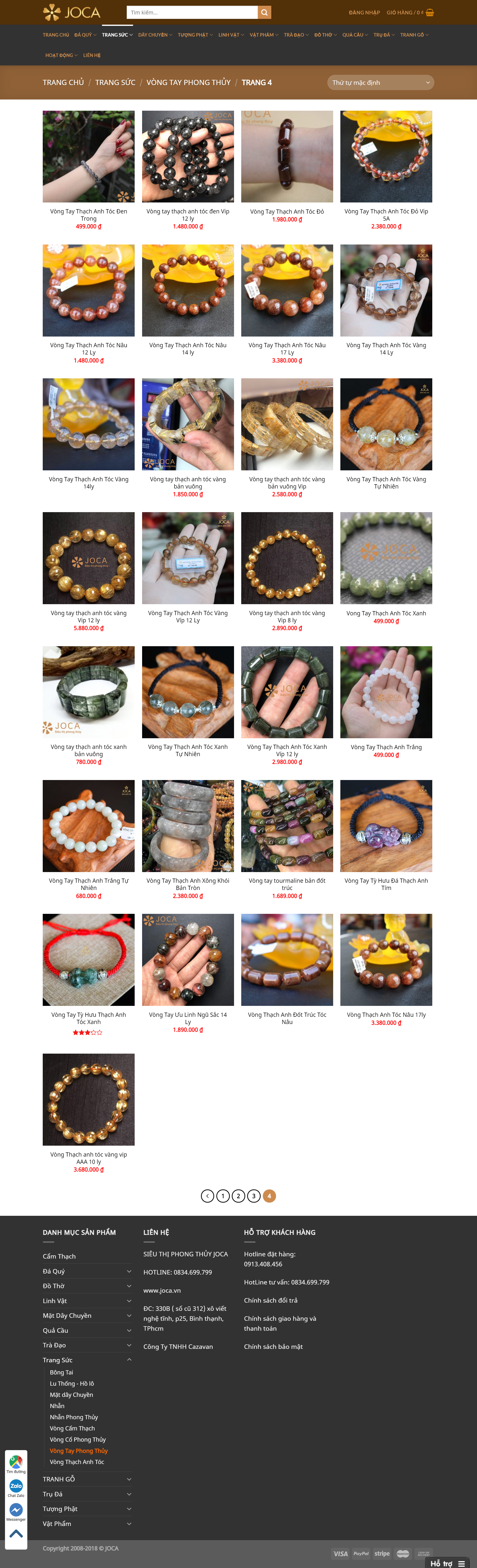 Thiết kế Website Web vòng tay phong thủy - jocavn