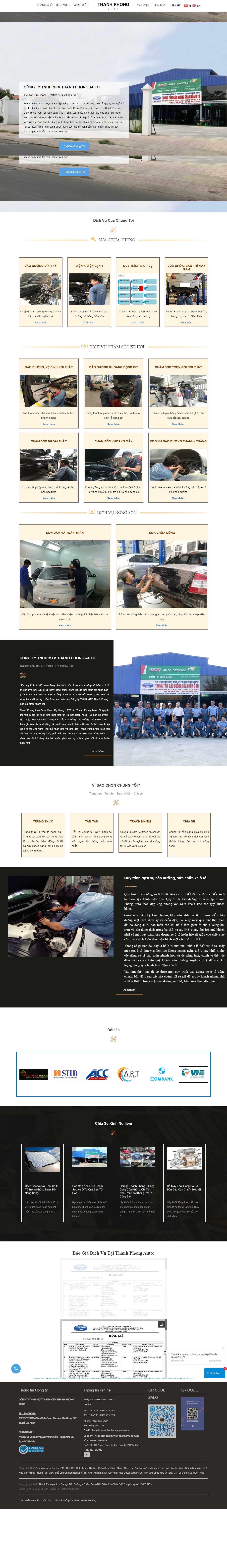 [giadinhauto] Thiết kế Website Web gara ô tô - thanhphongautocom
