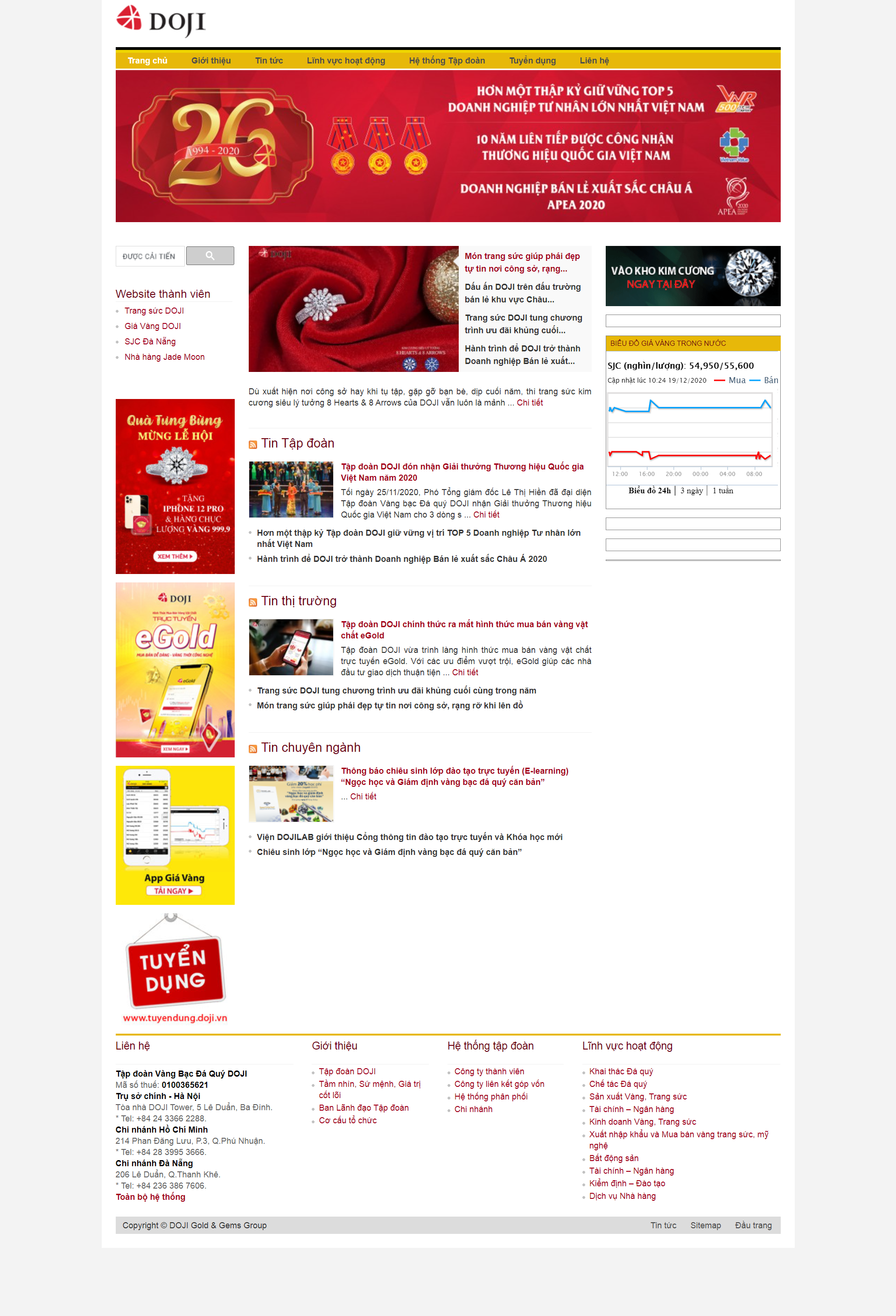 Thiết kế Website Web trang vàng - dojivn