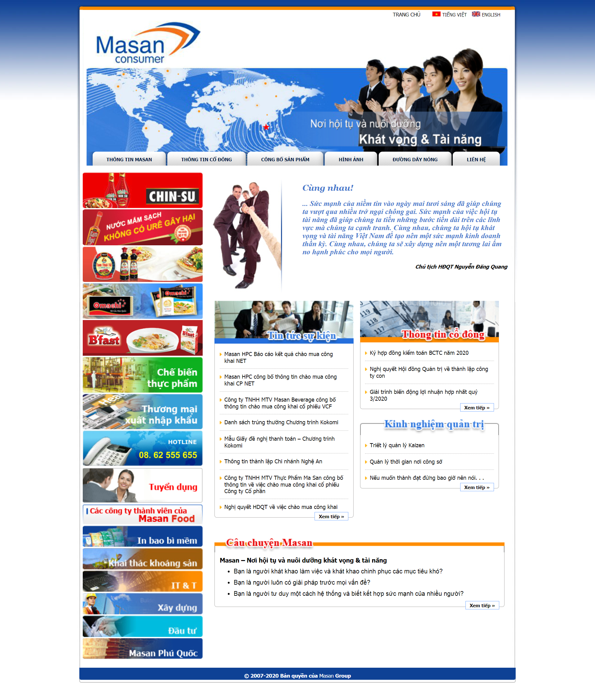 Thiết kế Website Web cho tập đoàn - wwwmasanconsumercom