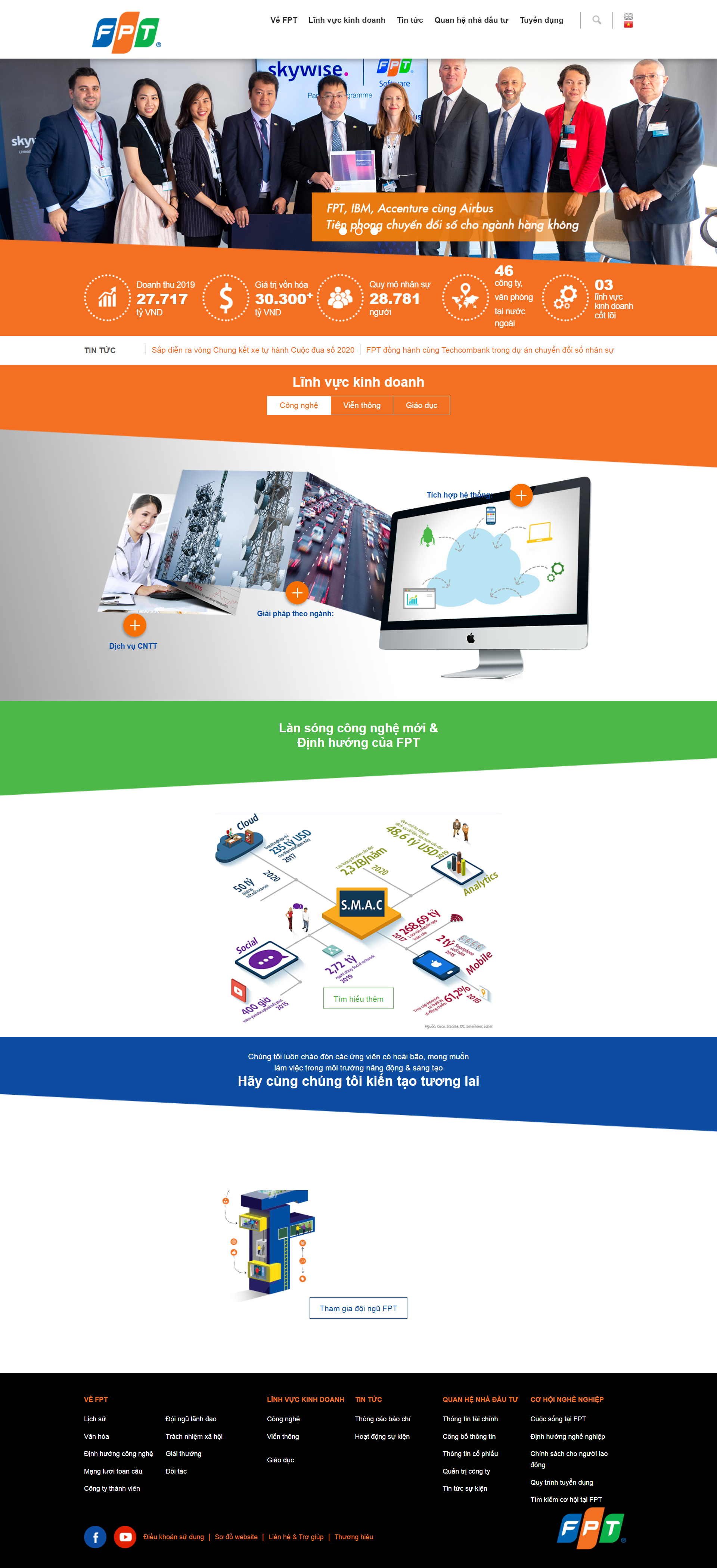 Thiết kế Website Web cho tập đoàn - wwwfptcomvn