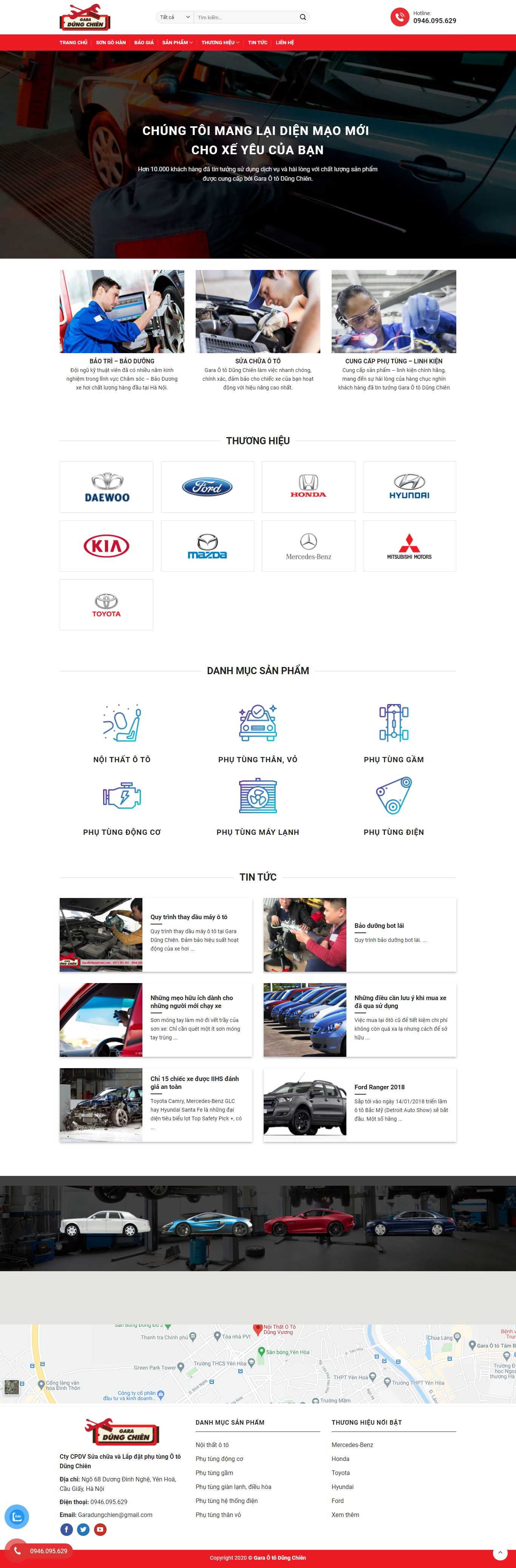 [giadinhauto] Thiết kế Website Web gara ô tô - garaotodungchiencom