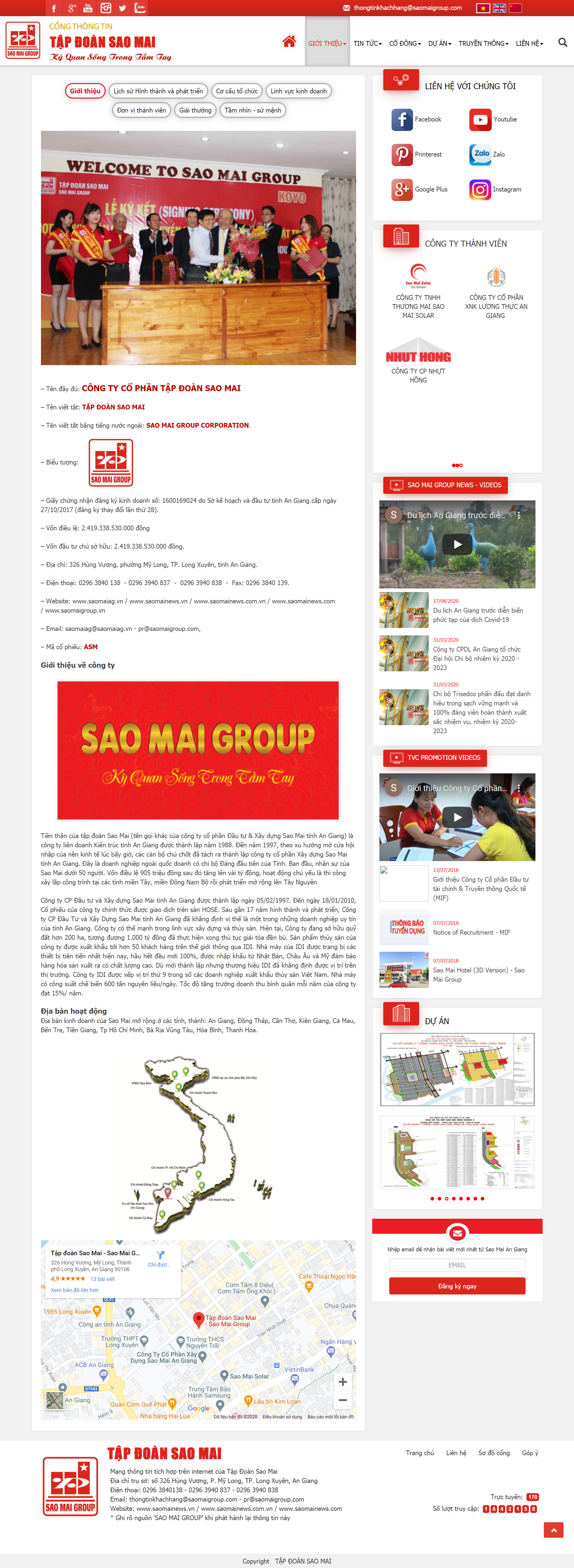 Thiết kế Website Web cho tập đoàn - wwwsaomainewscomvn