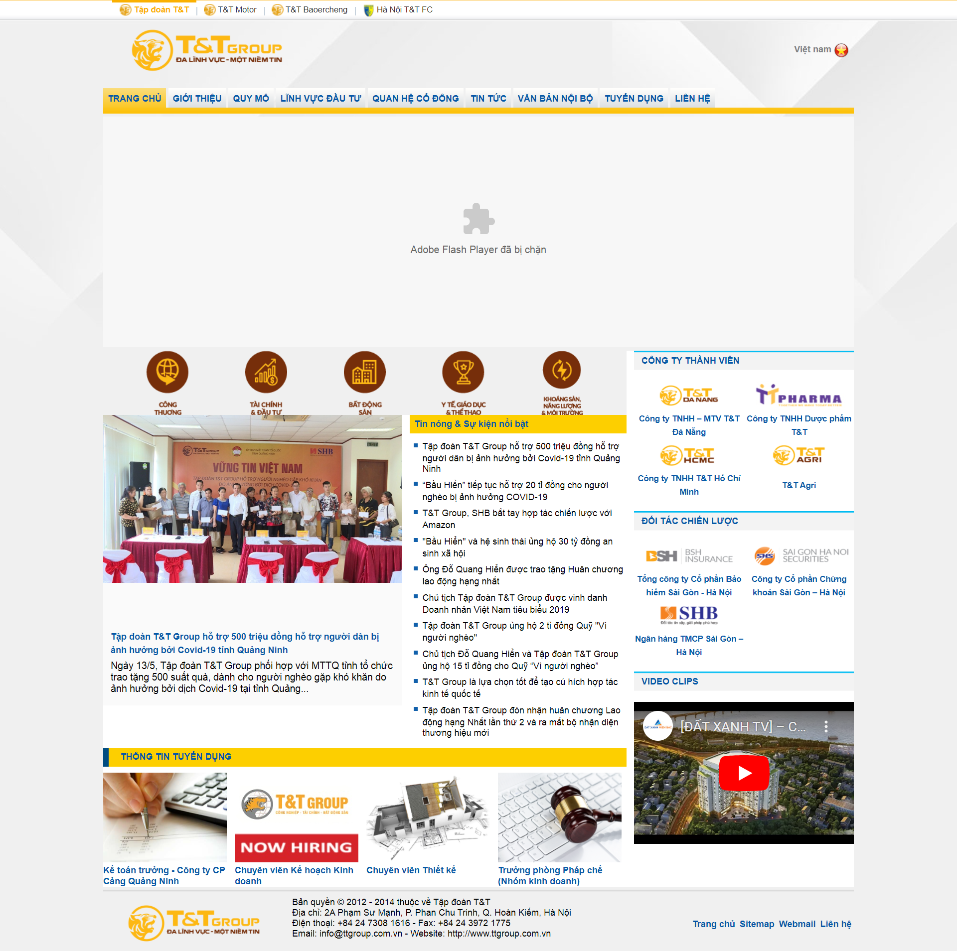 Thiết kế Website Web cho tập đoàn - wwwttgroupcomvn