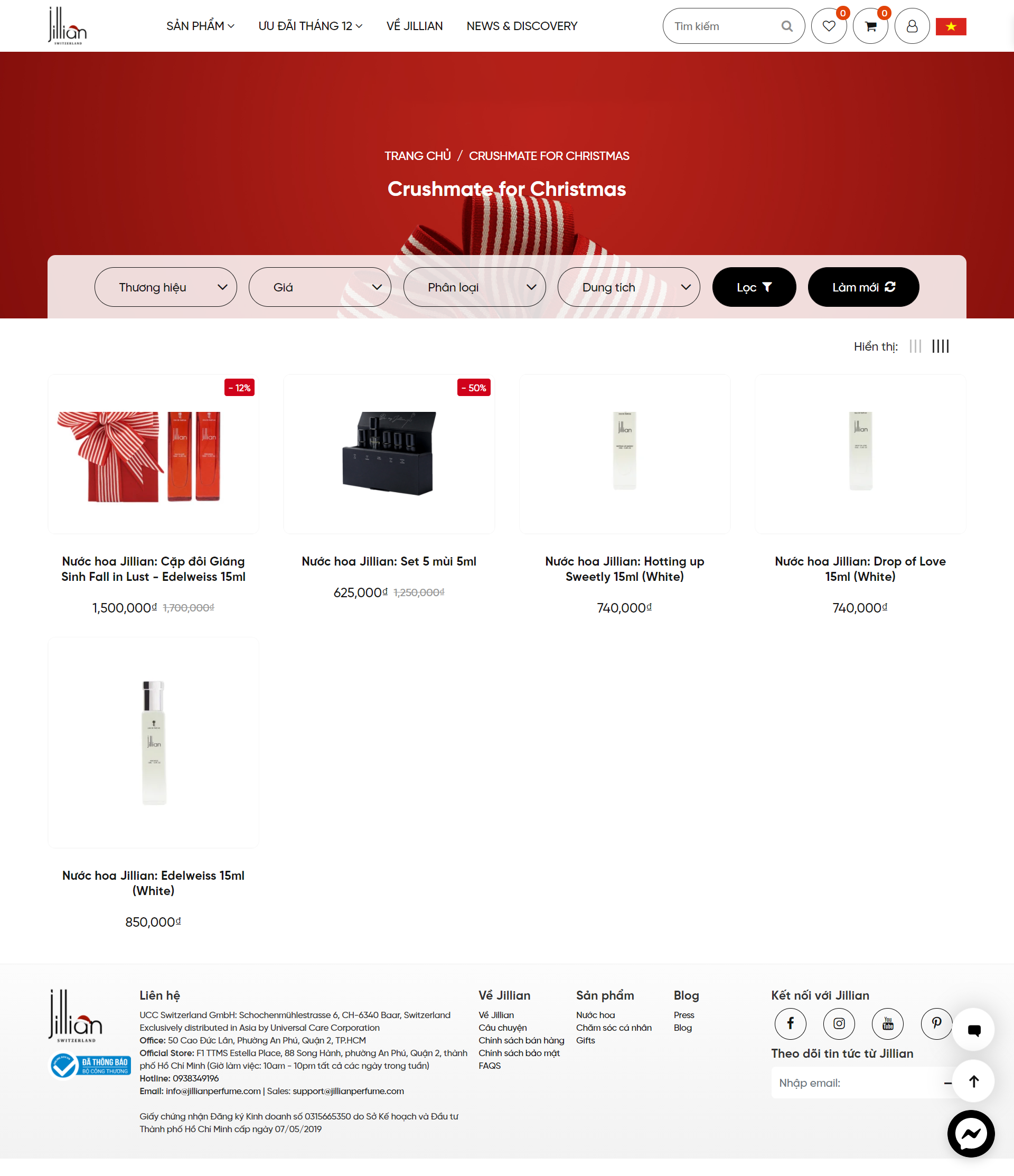 [vuahanghieu] Thiết kế Website Web bán nước hoa - jillianperfumecom