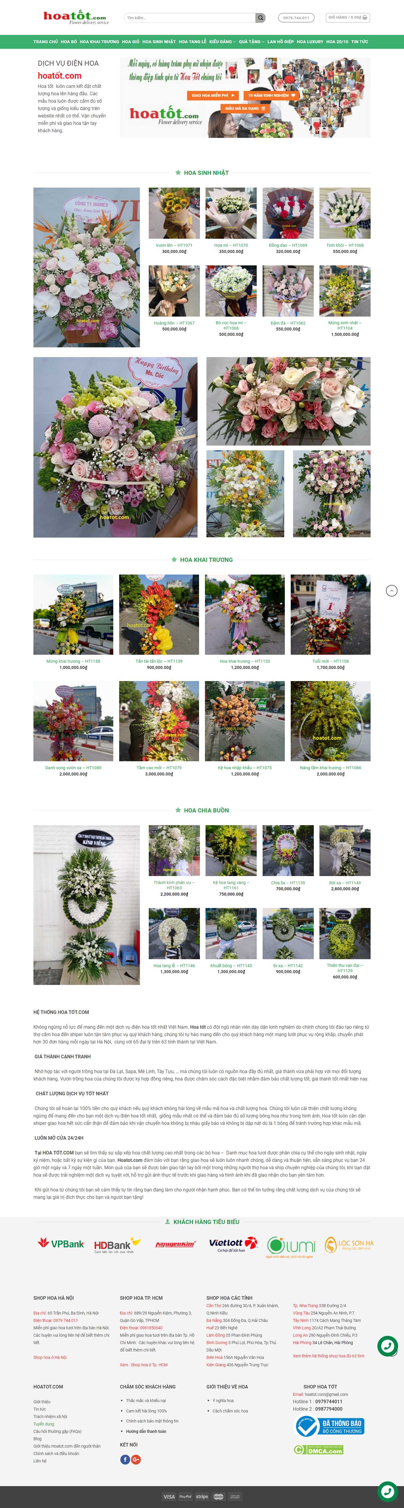 [123flower] Thiết kế Website Web Hoa Tươi - hoatotcom