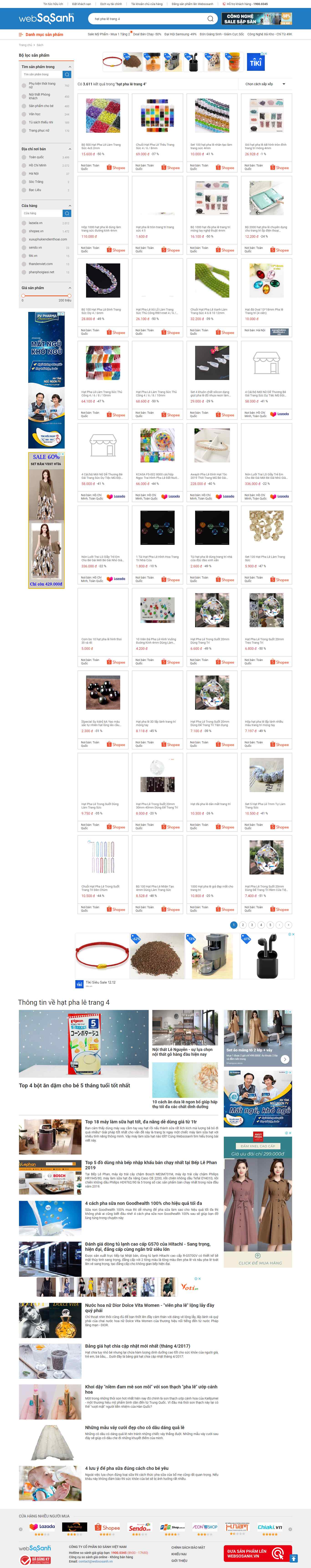 Thiết kế Website web pha lê trang trí - websosanhvn