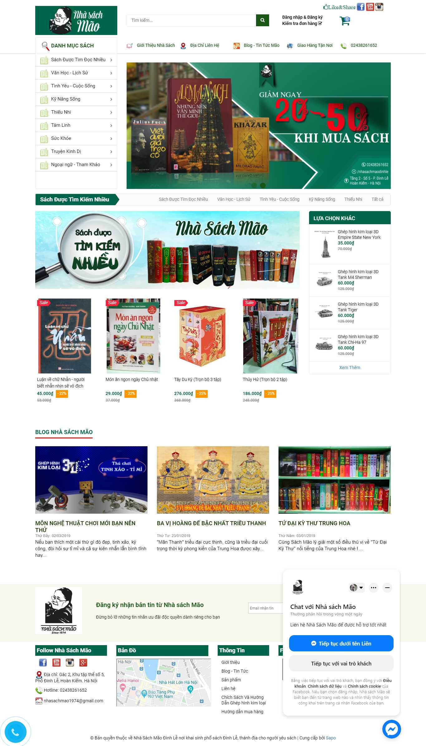 Thiết kế Website Web nhà sách - nhasachmaocom