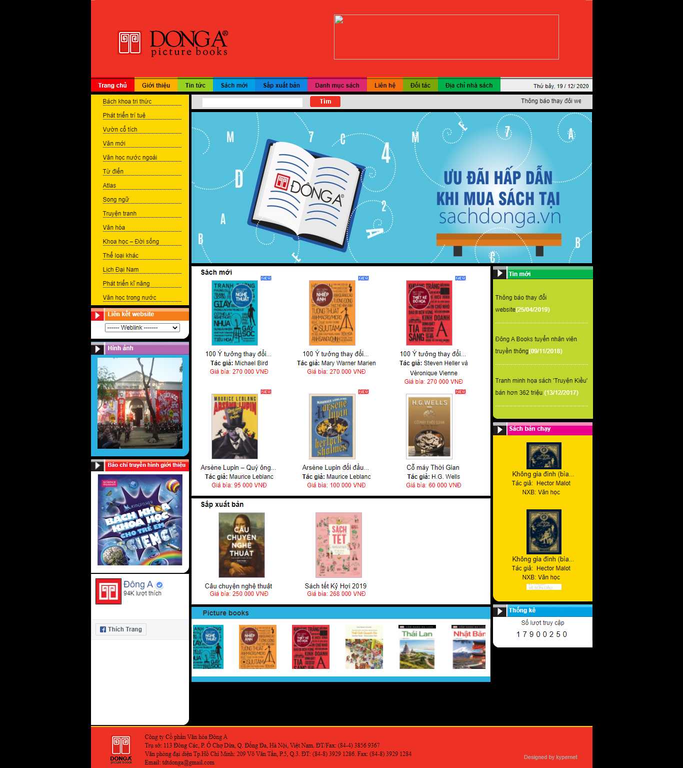 Thiết kế Website Web nhà sách - wwwdongabooksvn