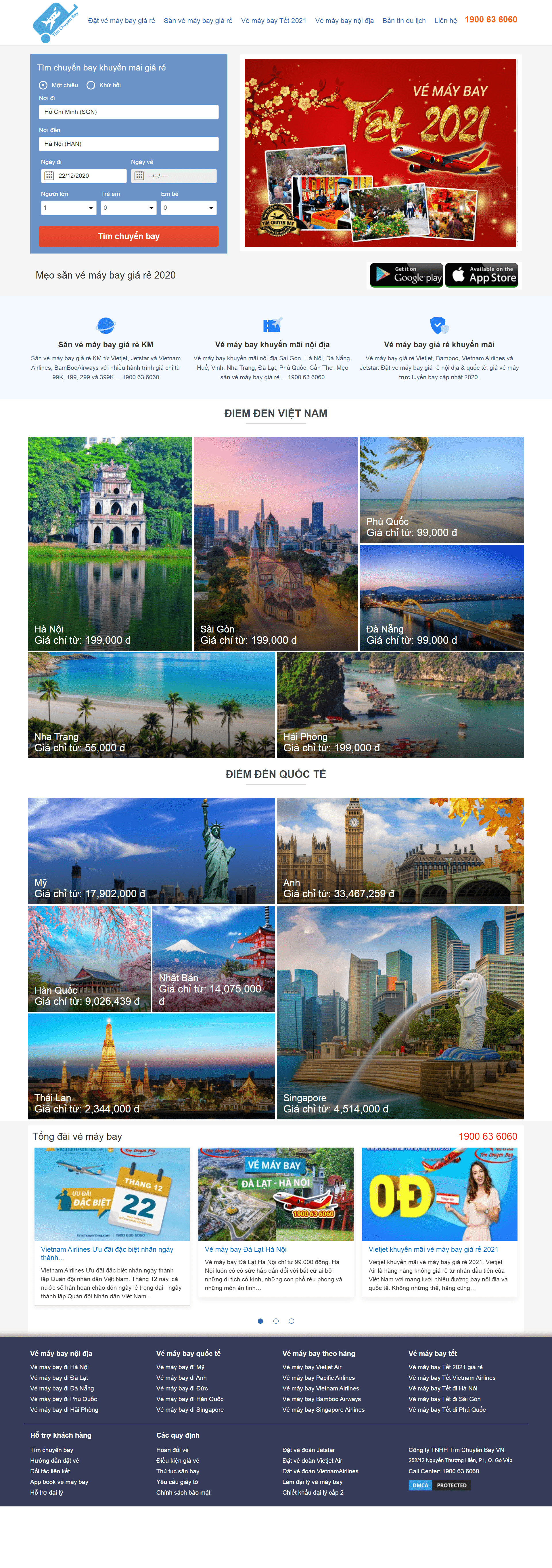 Thiết kế Website Web bán vé máy bay - timchuyenbaycom