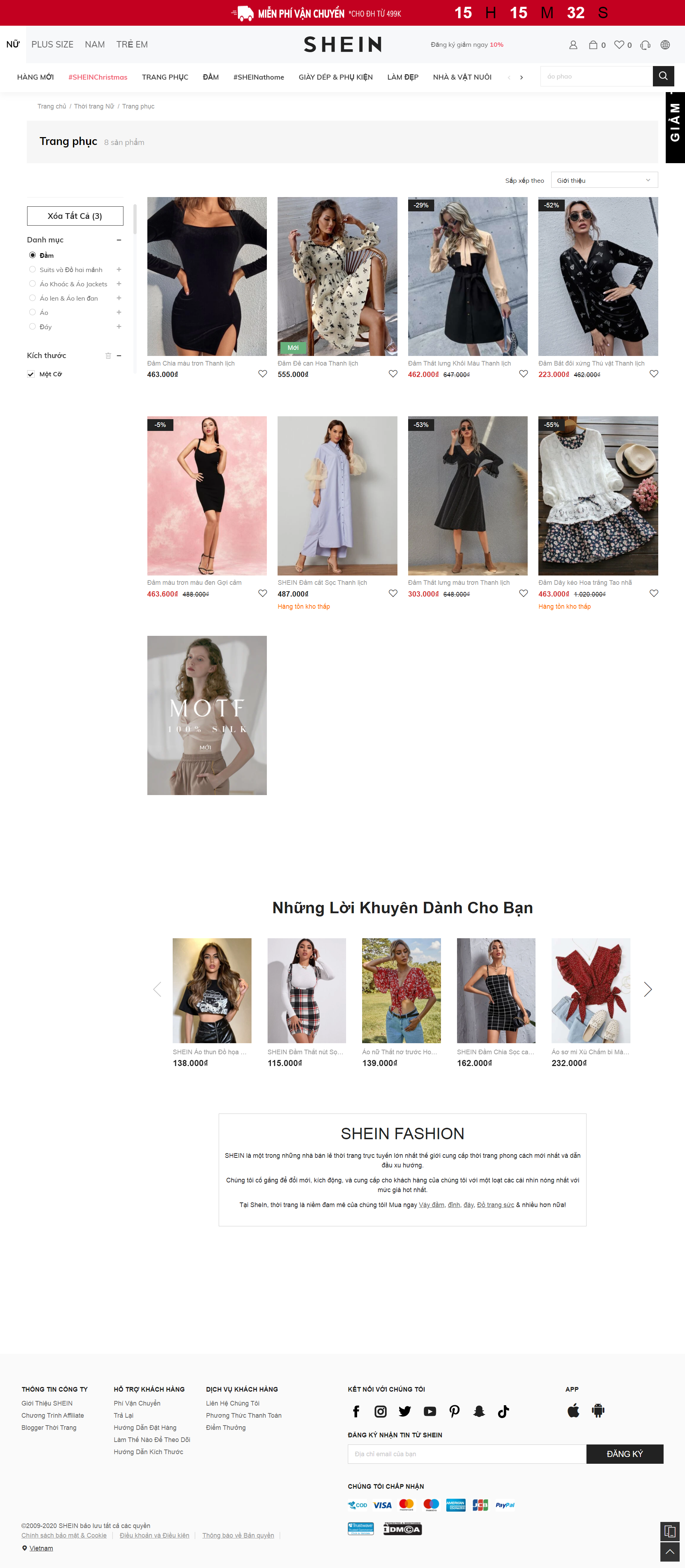 Thiết kế Website Web bán quần áo - wwwsheincomvn