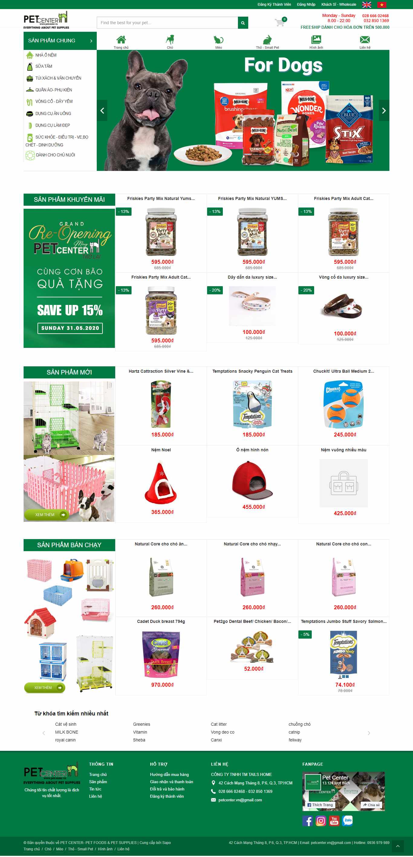 [petmart] Thiết kế Website web chăm sóc thú cưng - petcentervn