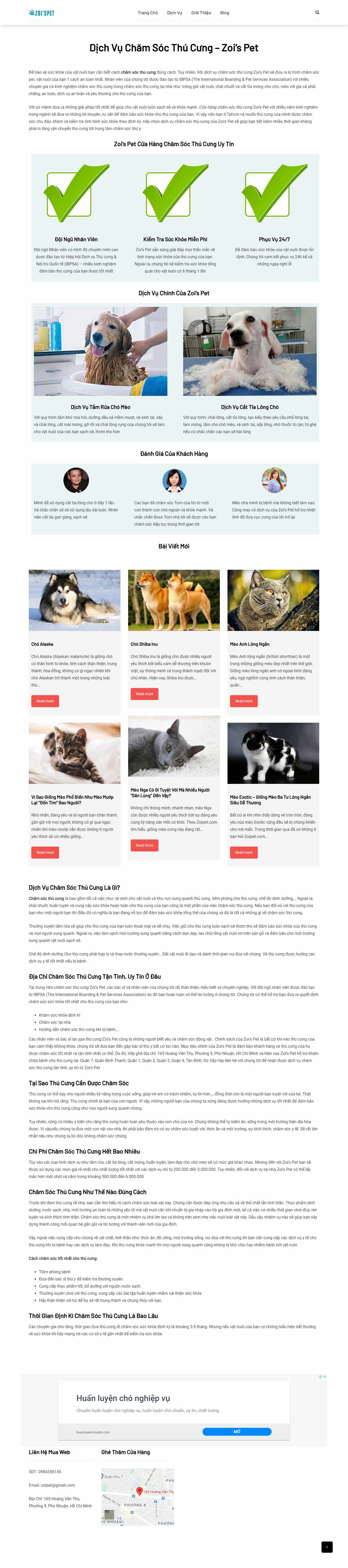 [petmart] Thiết kế Website web chăm sóc thú cưng - zoipetcom