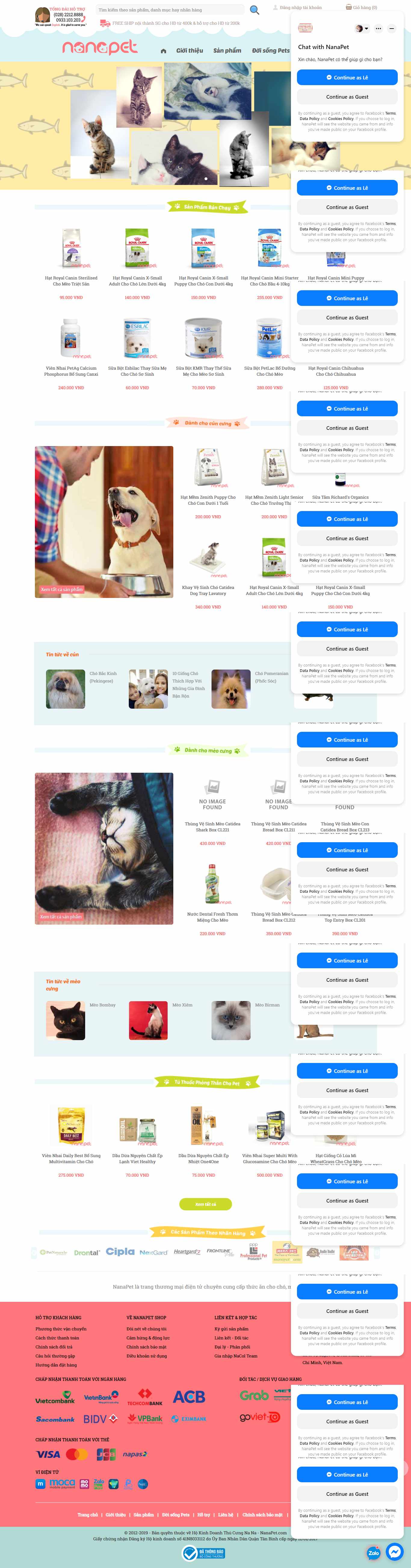 [petmart] Thiết kế Website web chăm sóc thú cưng - wwwnanapetcom