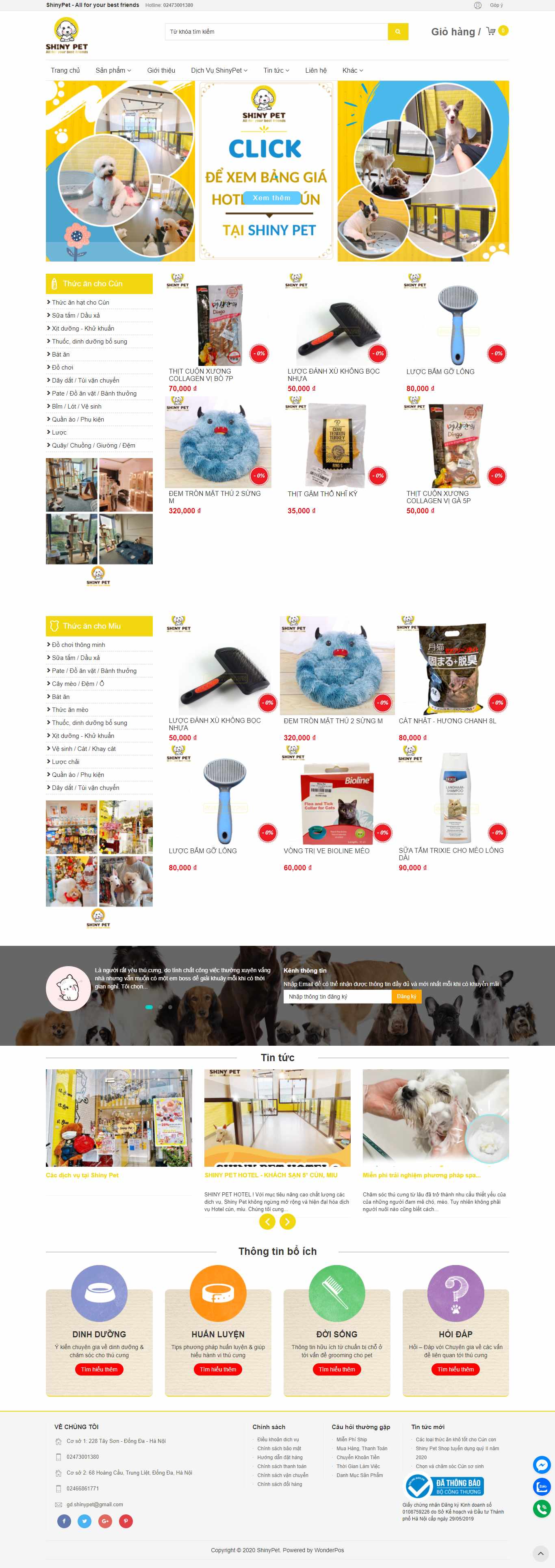[petmart] Thiết kế Website web chăm sóc thú cưng - wwwshinypetvn