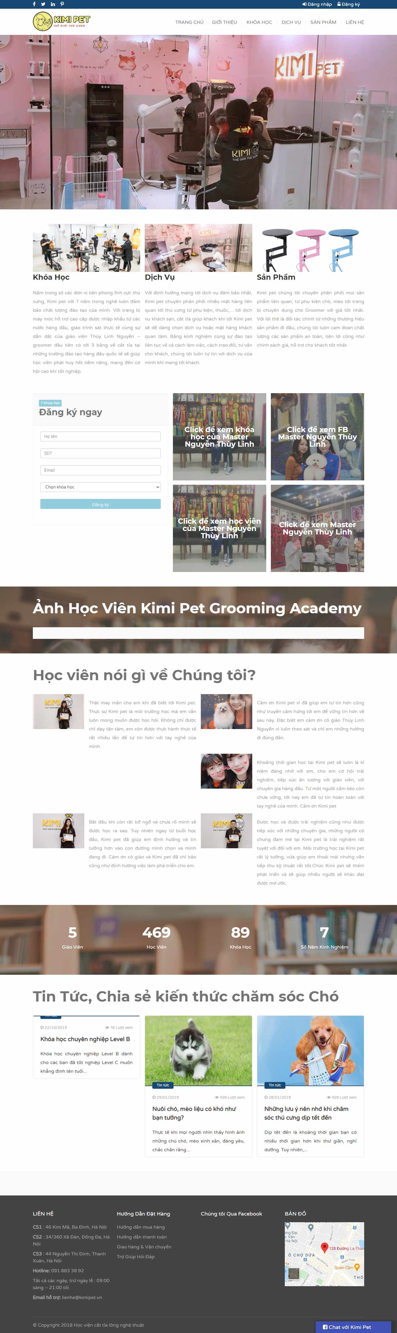 [petmart] Thiết kế Website web chăm sóc thú cưng - kimipetvn
