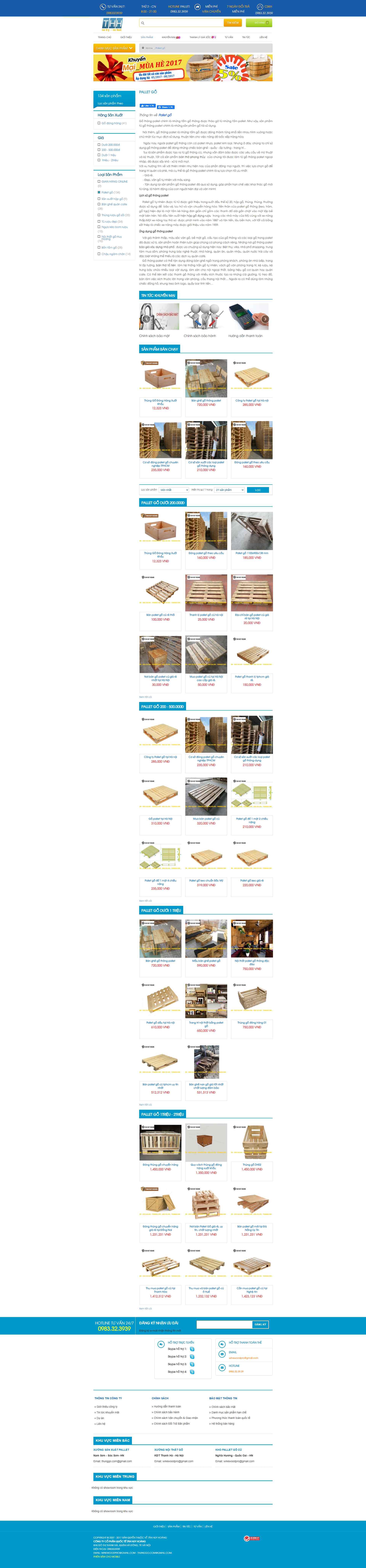 Thiết kế Website web pallet gỗ - thunggocom