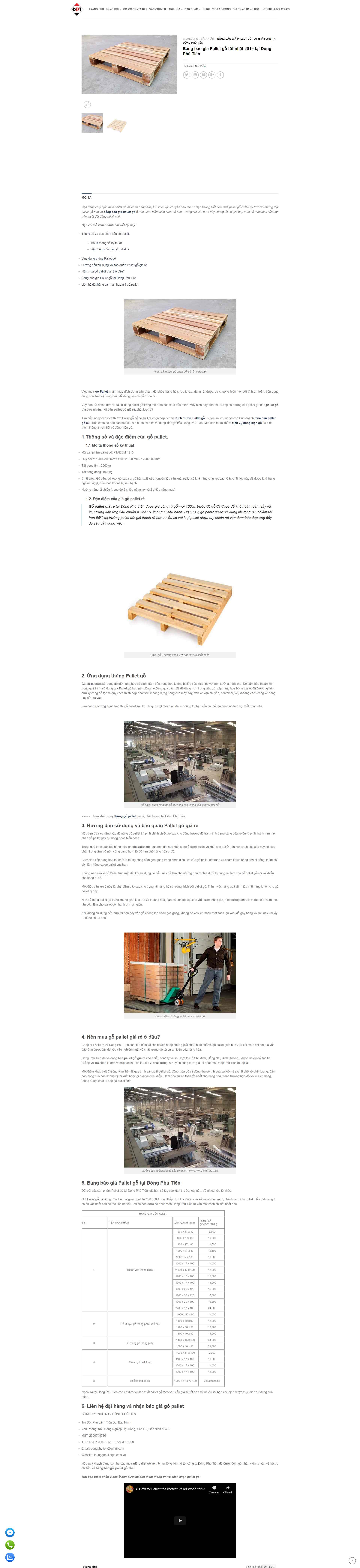 Thiết kế Website web pallet gỗ - thunggopalletgocomvn