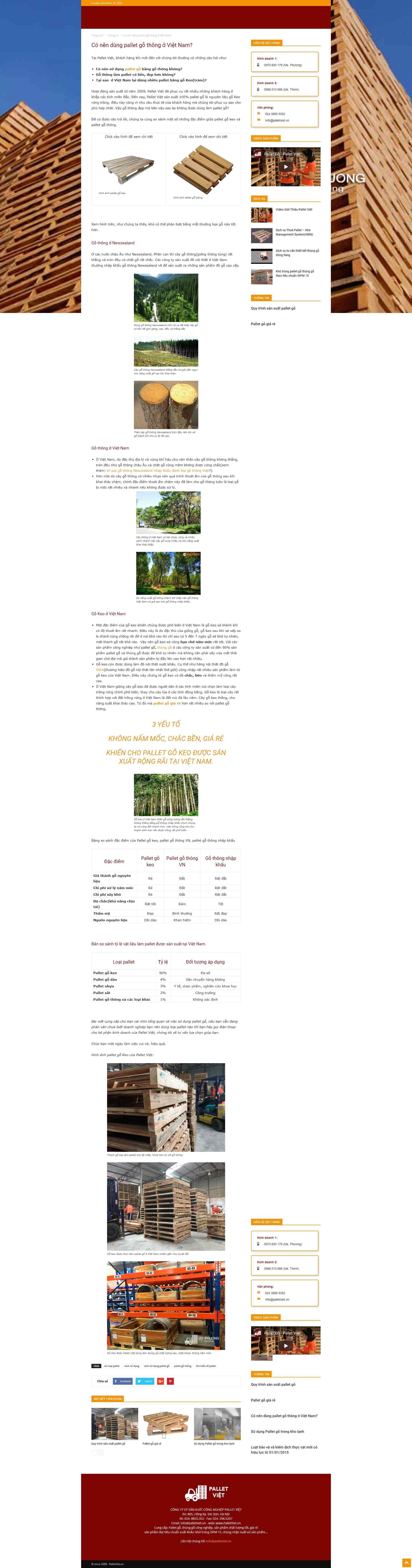 Thiết kế Website web pallet gỗ - palletvietvn