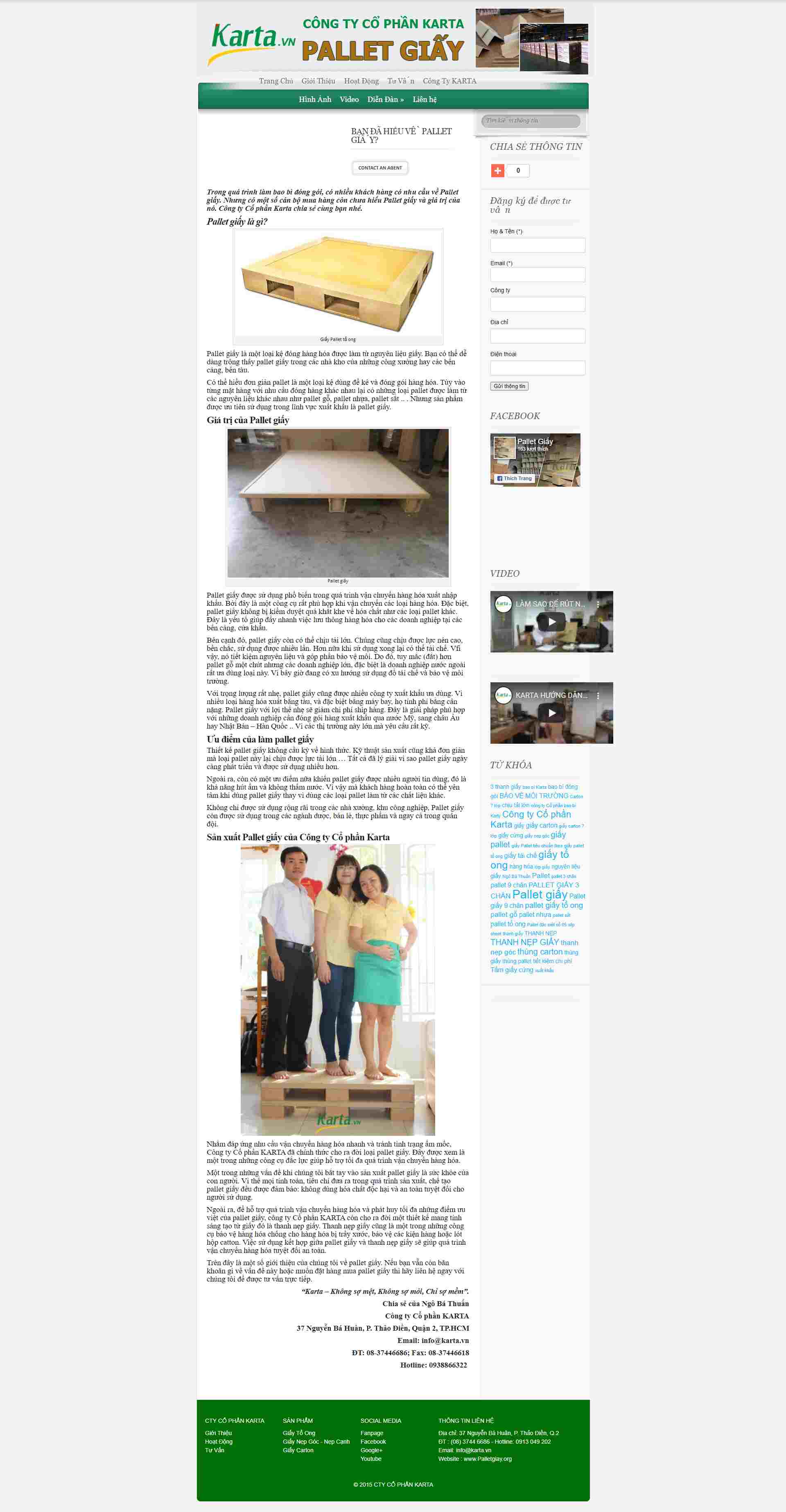 Thiết kế Website web pallet giấy - palletgiayorg