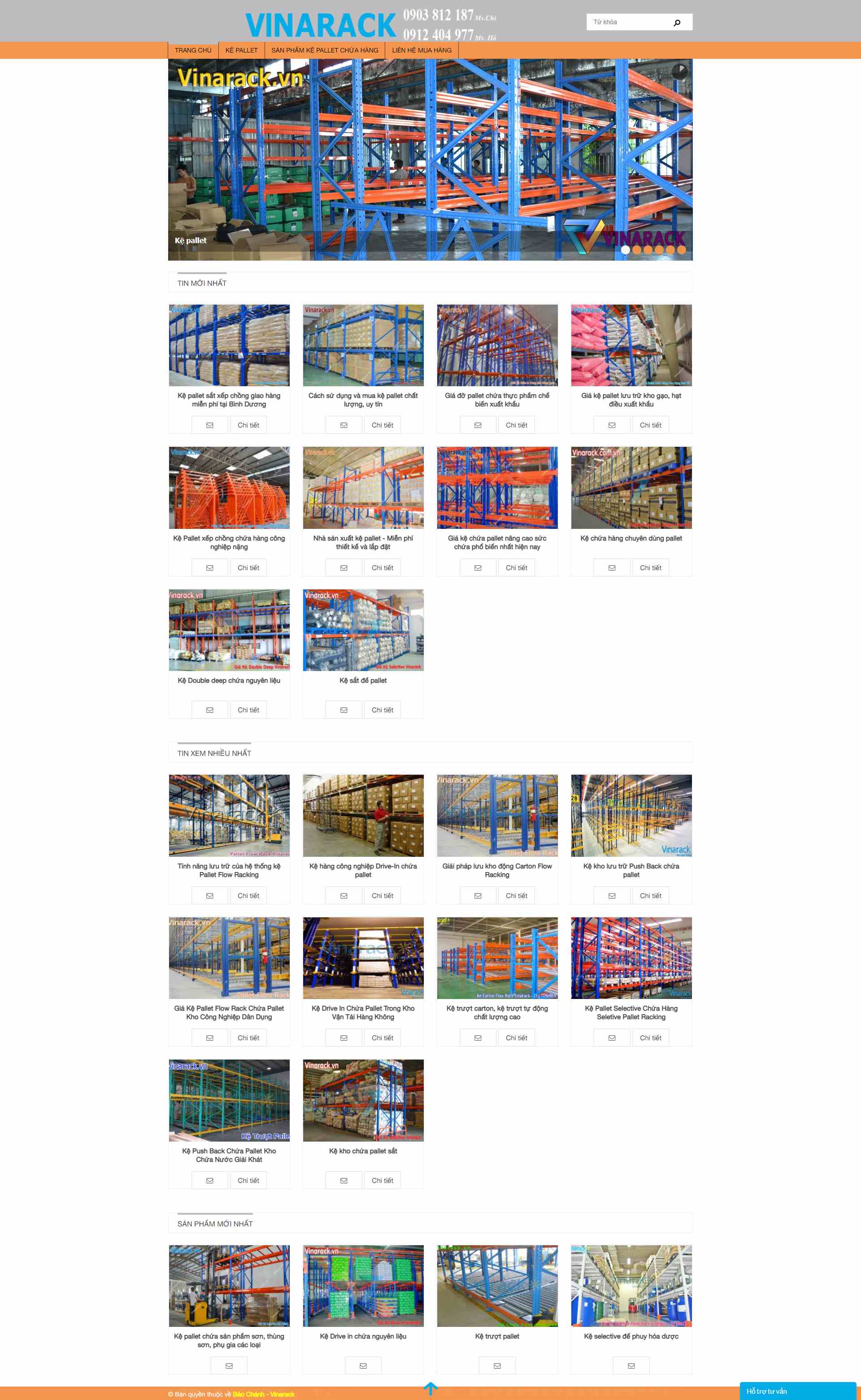 Thiết kế Website web kệ pallet - kepalletcom