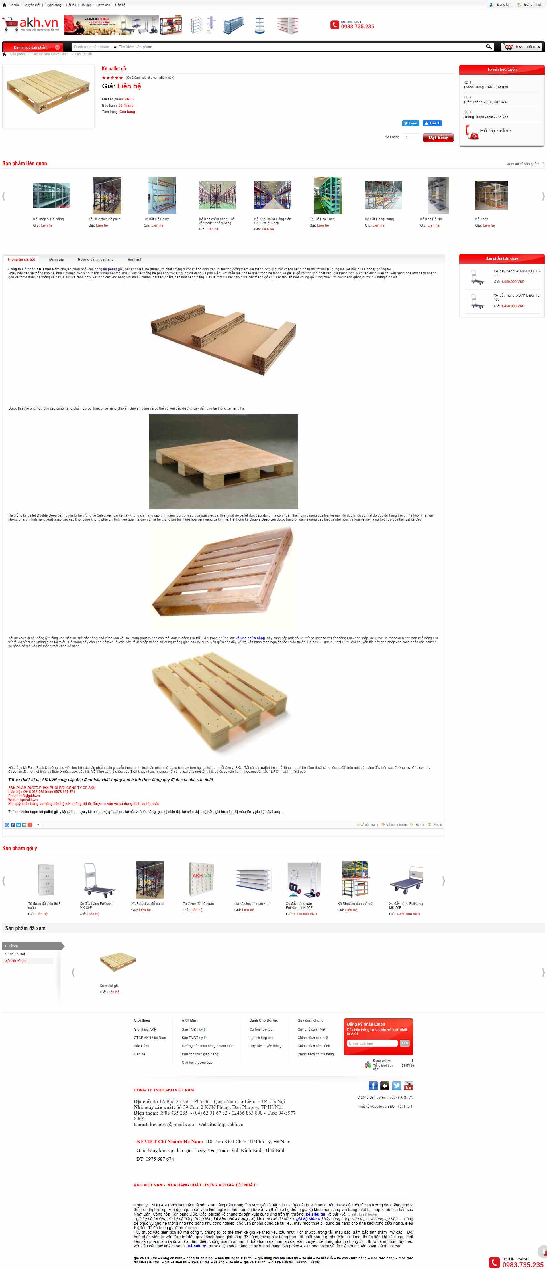 Thiết kế Website web kệ pallet - akhvn