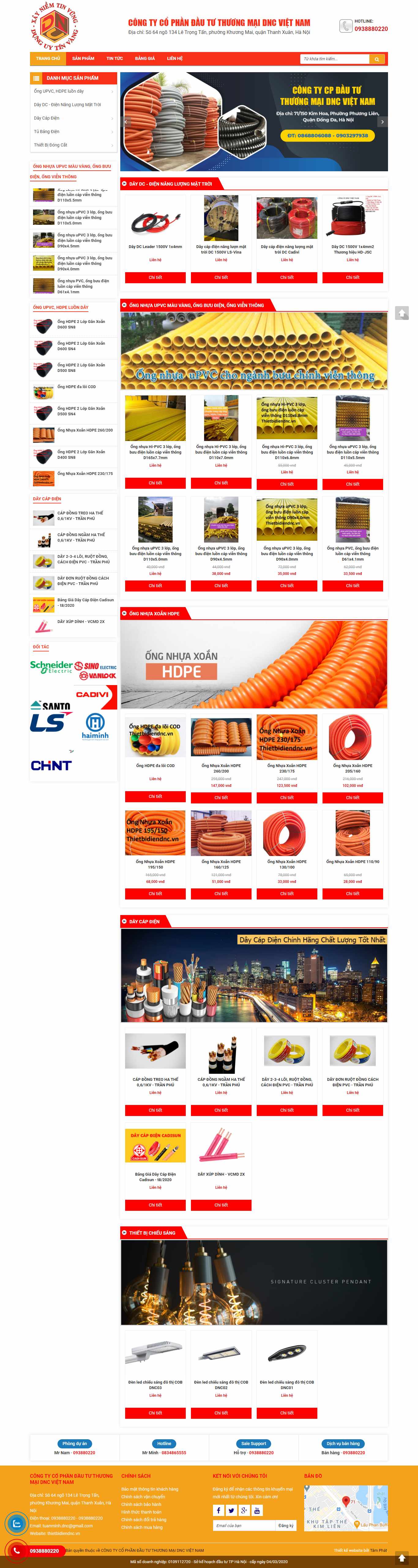 Thiết kế Website web ống nhựa pvc - thietbidiendncvn