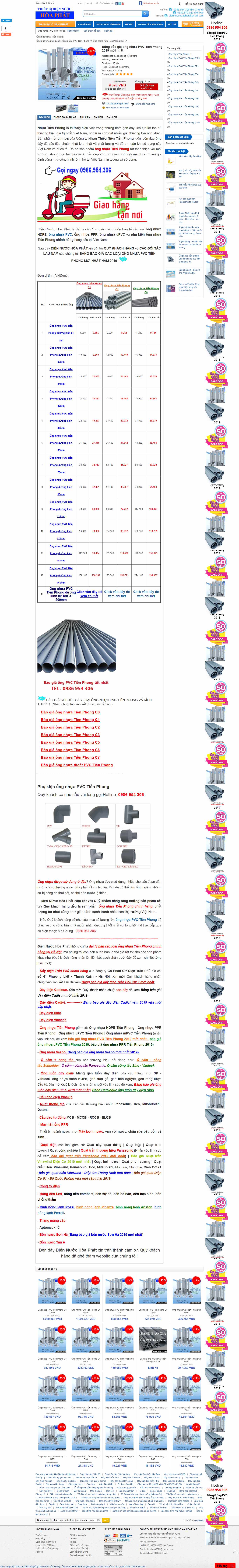 Thiết kế Website web ống nhựa pvc - thietbidiennuochoaphatcom