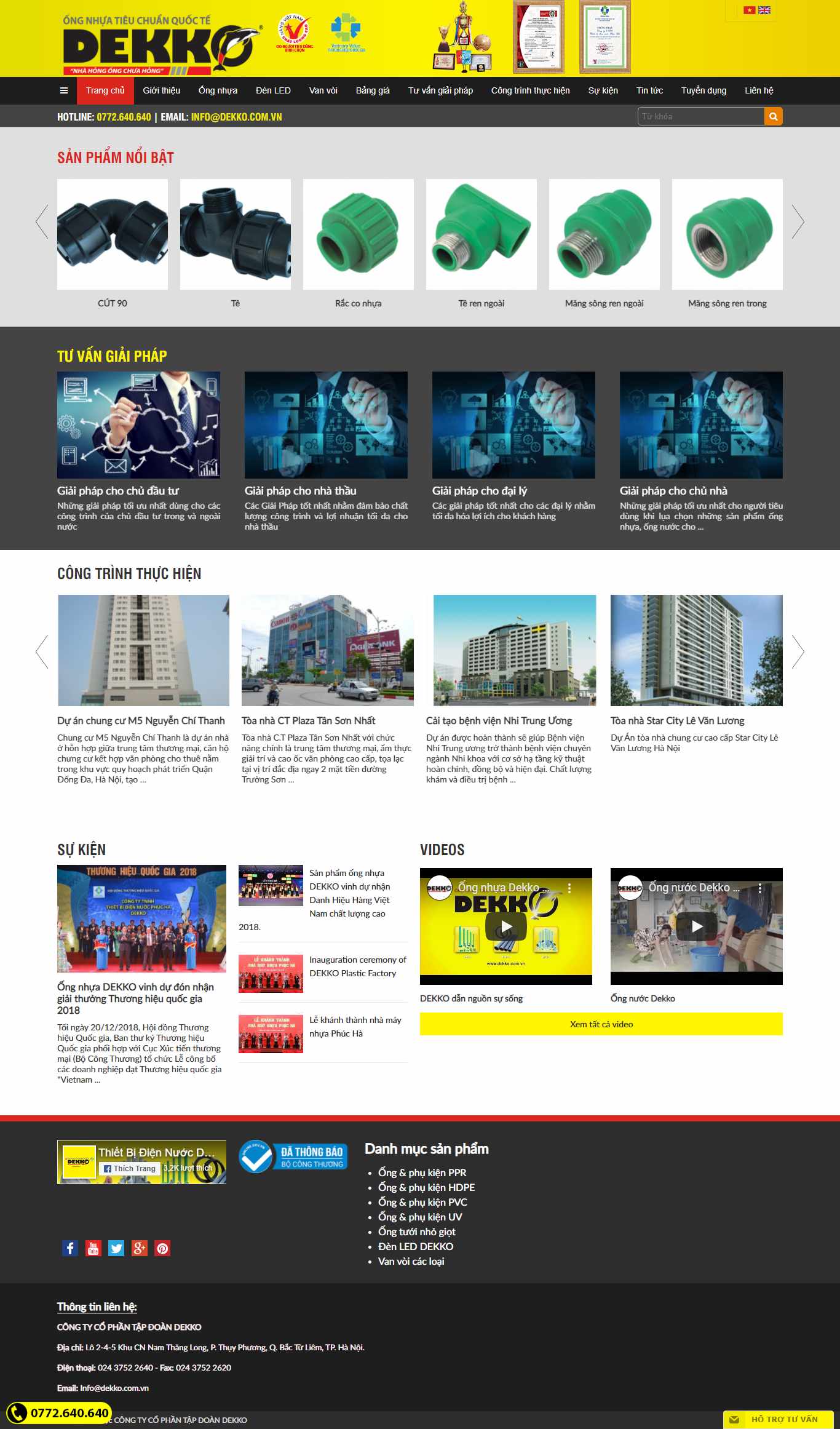 Thiết kế Website web ống nhựa pvc - phuchacom