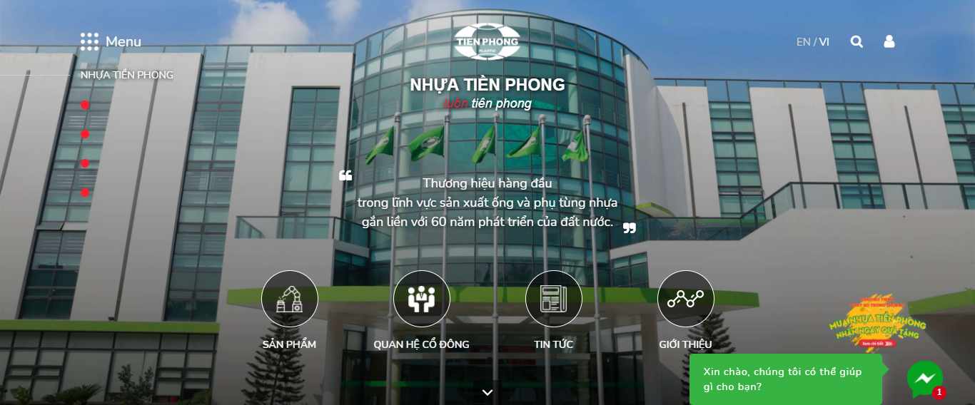 Thiết kế Website web ống nhựa pvc - nhuatienphongvn