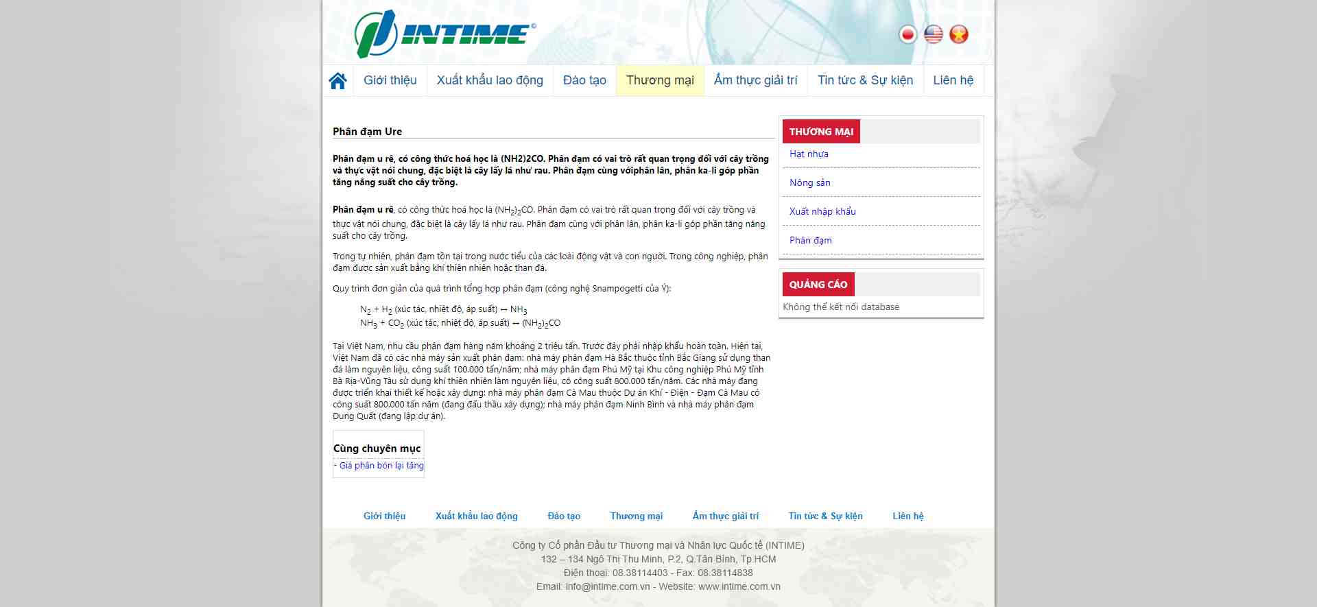 [vandienfmp] Thiết kế Website web phân đạm - wwwintimecomvn