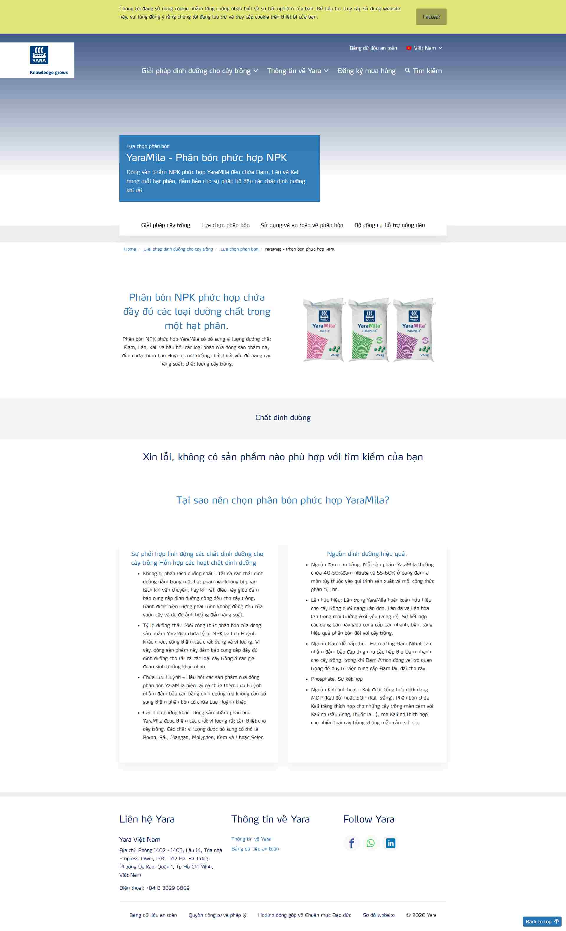 Thiết kế Website web phân bón - wwwyaravn