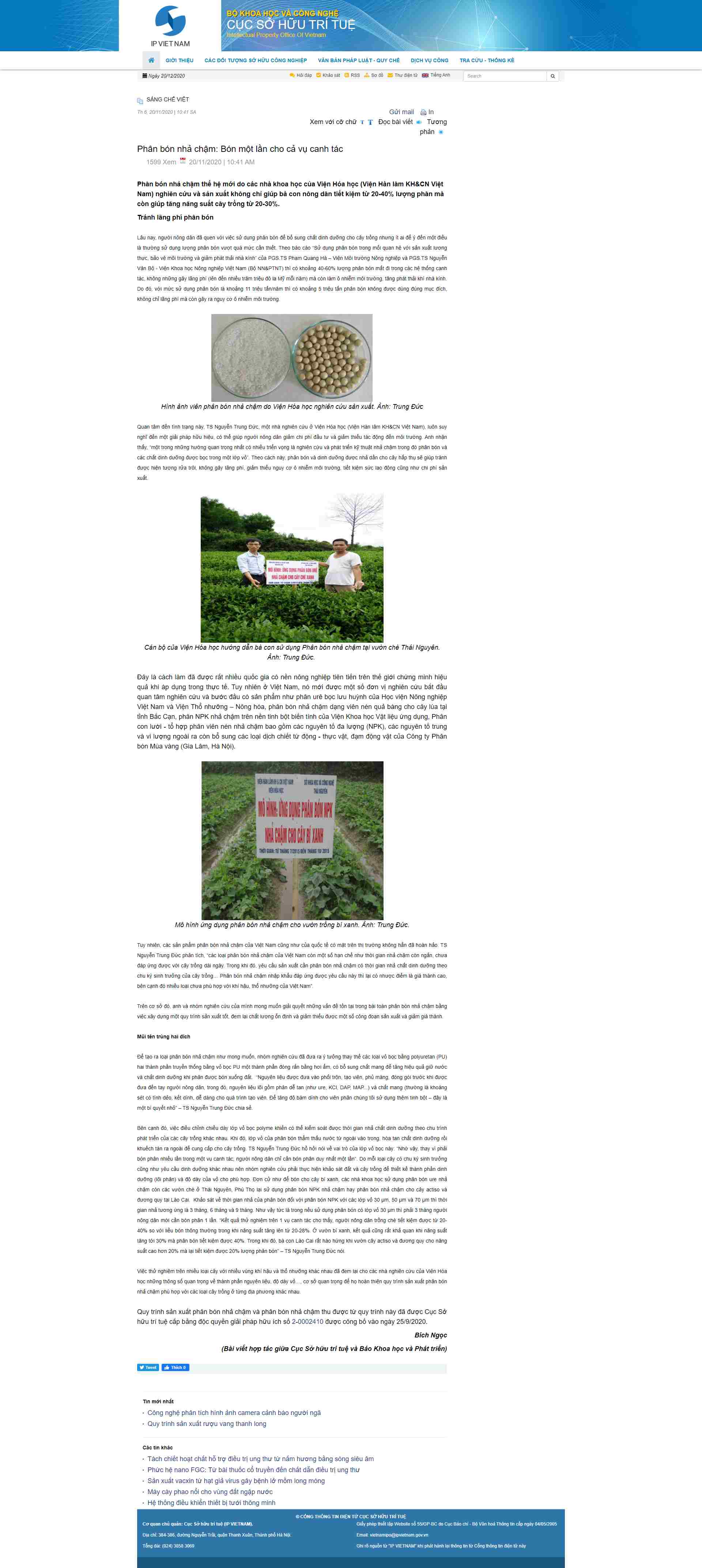 Thiết kế Website web phân bón - wwwnoipgovvn