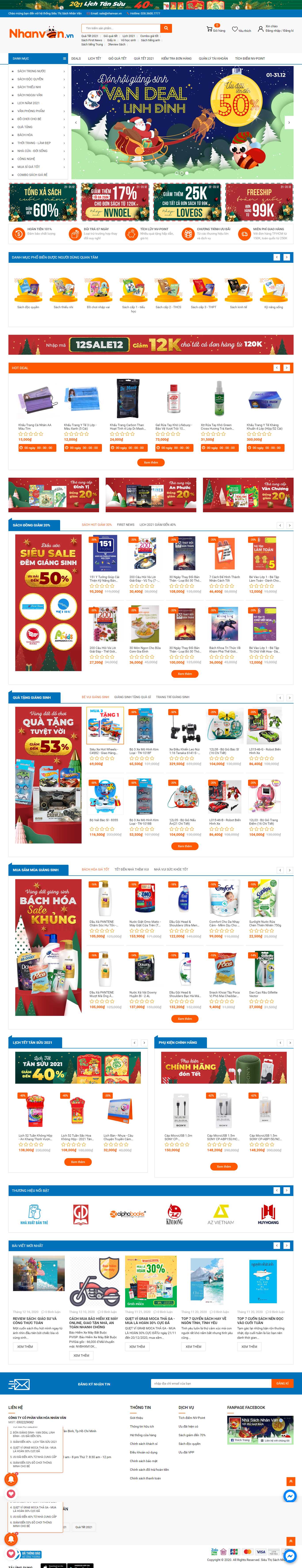 Thiết kế Website Web bán sách trực tuyến - nhanvanvn