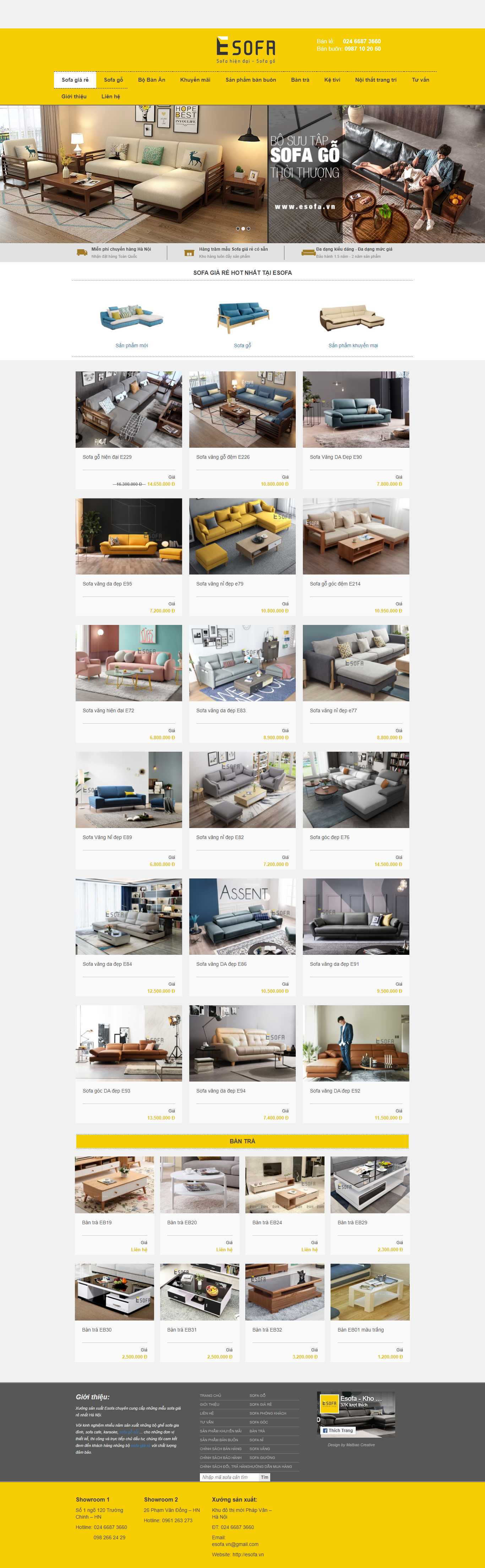 [thanhlysofa] Thiết kế Website Web bán sofa - esofavn