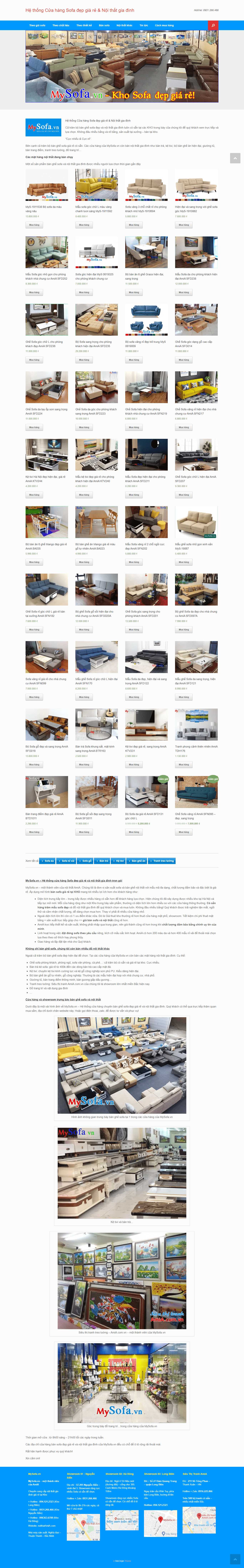 [thanhlysofa] Thiết kế Website Web bán sofa - mysofavn