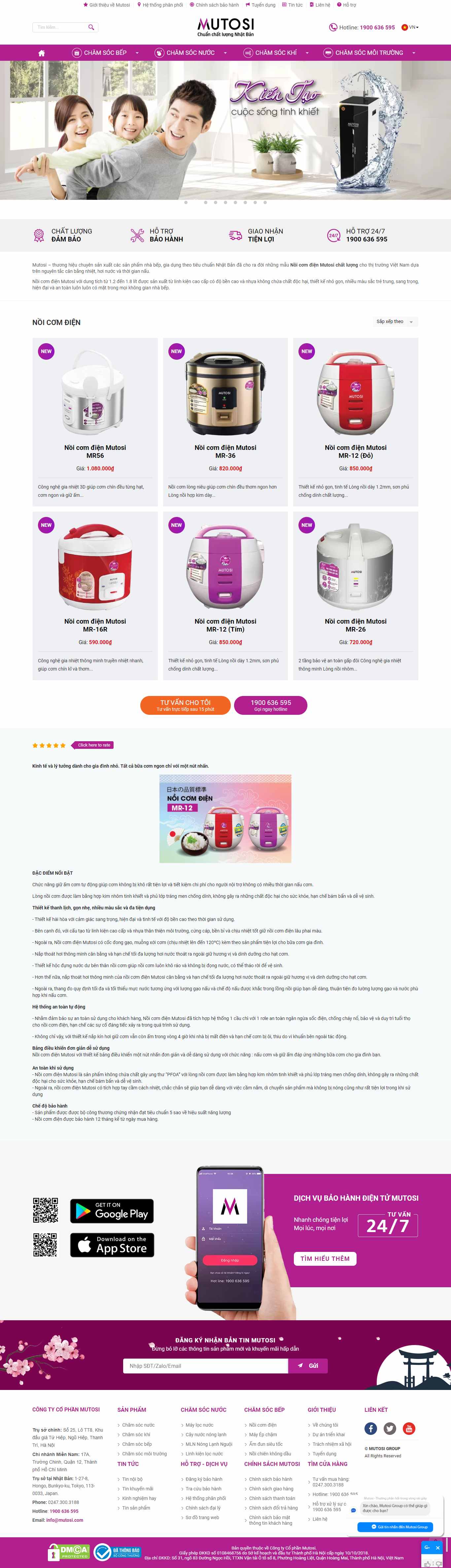 Thiết kế Website web nồi hơi điện - mutosicom