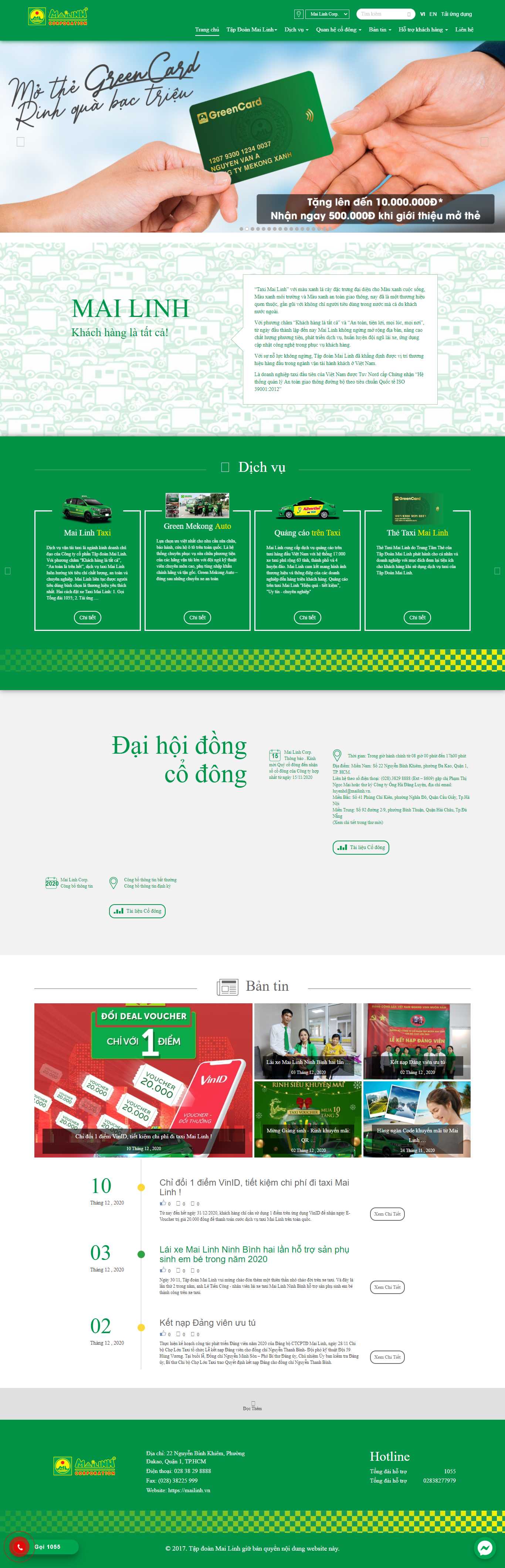 Thiết kế Website Web hãng taxi - wwwmailinhvn