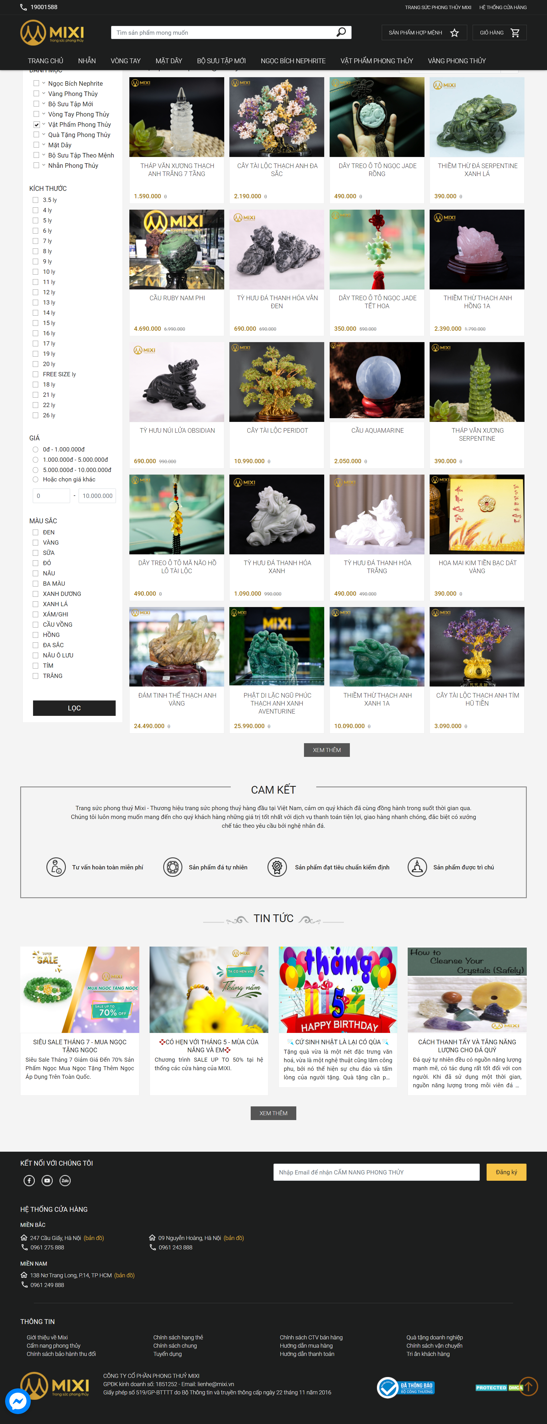 [phongthuyhoanggia] Thiết kế Website Web vật phẩm phong thủy đẹp - mixivn