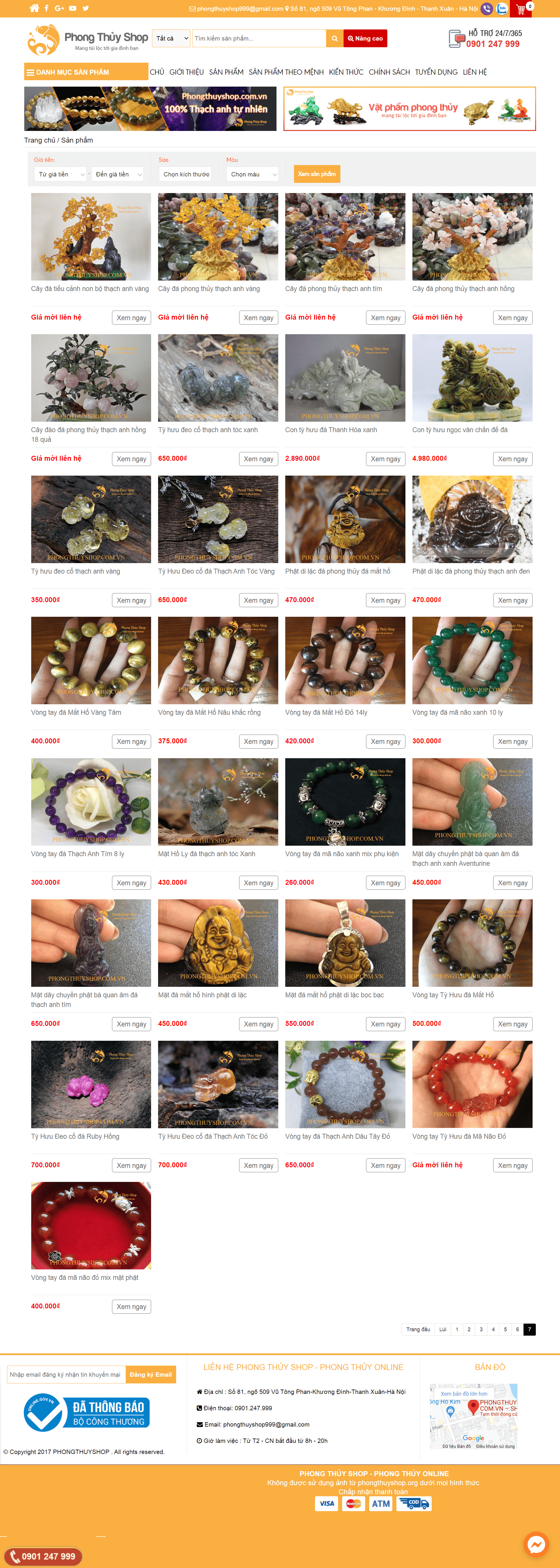 [phongthuyhoanggia] Thiết kế Website Web vật phẩm phong thủy đẹp - phongthuyshopcomvn