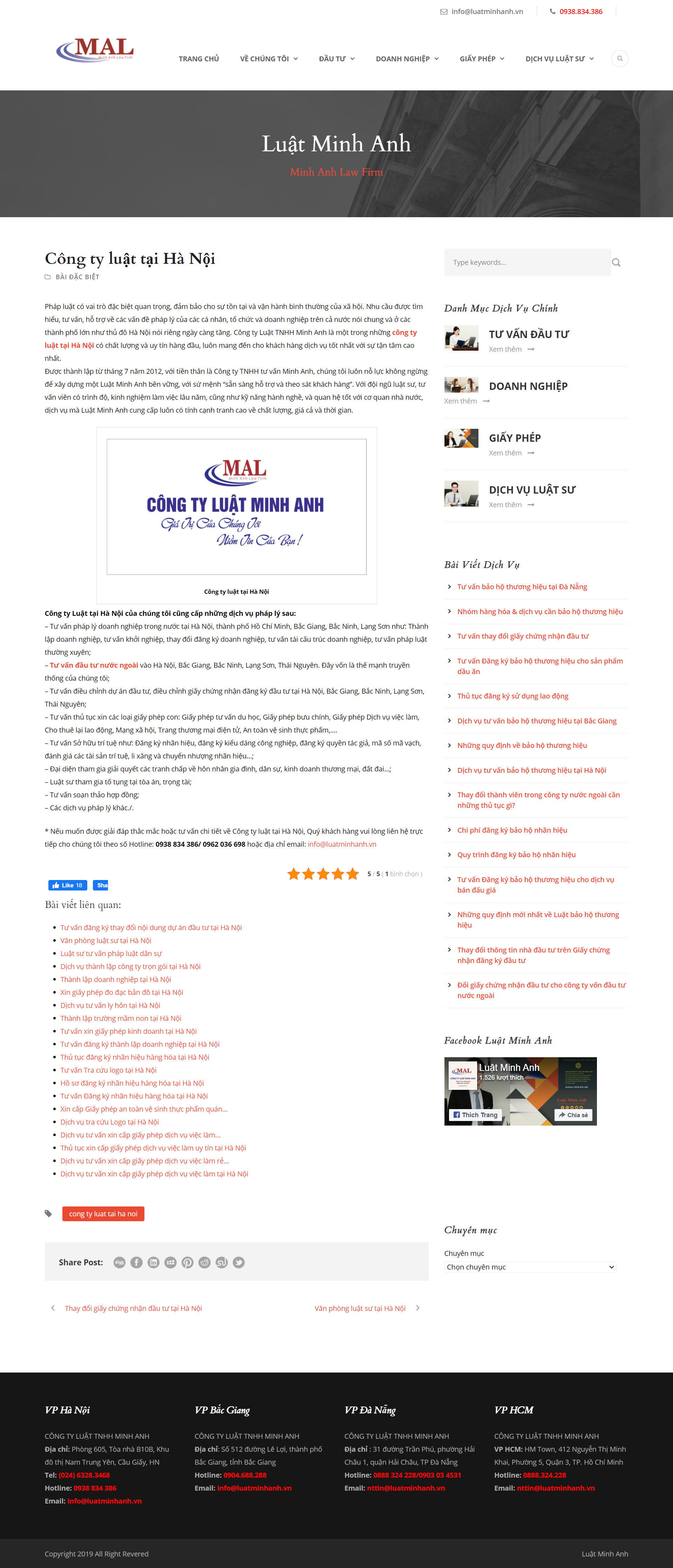 Thiết kế Website Web công ty luật - luatminhanhvn