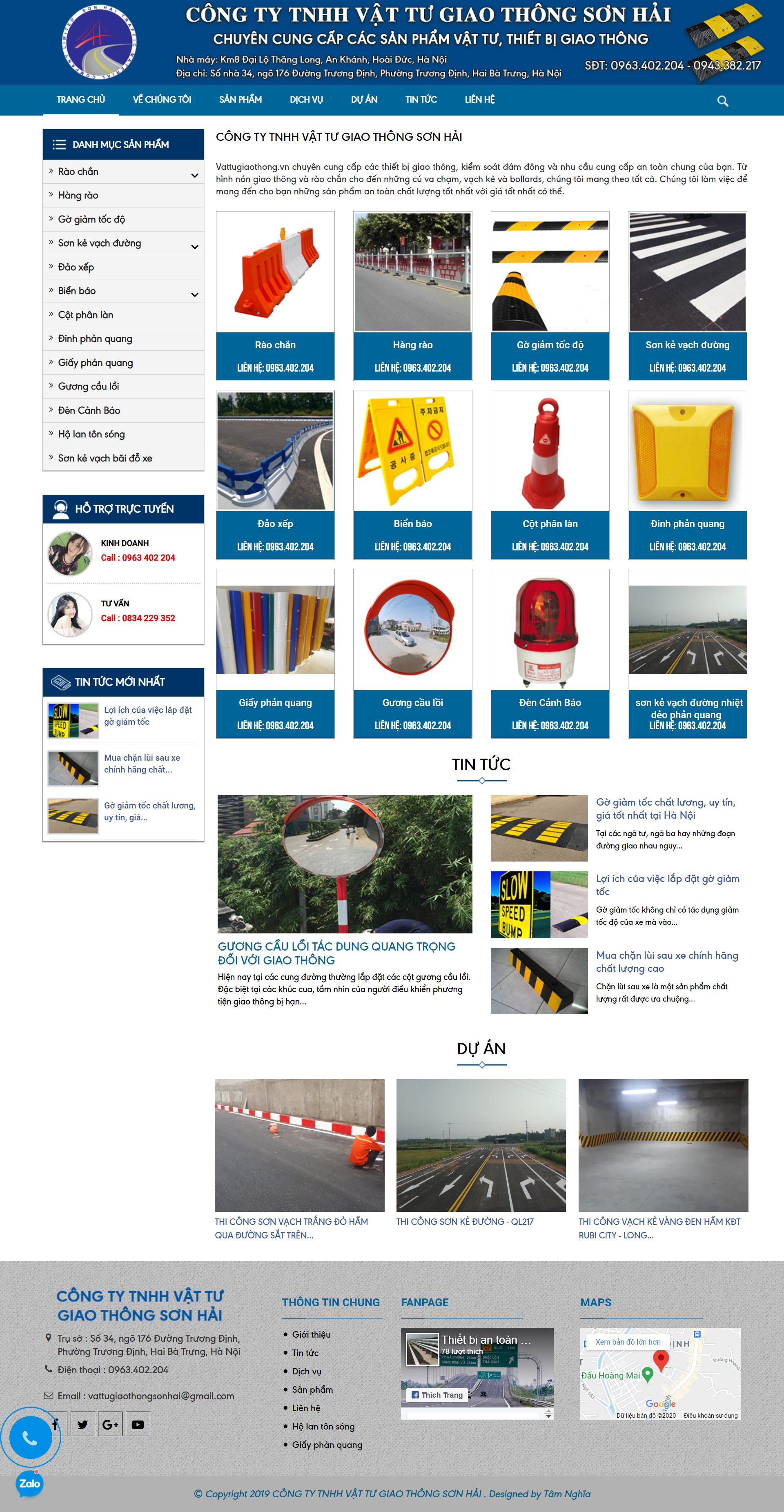Thiết kế Website Web vật tư giao thông - vattugiaothongvn