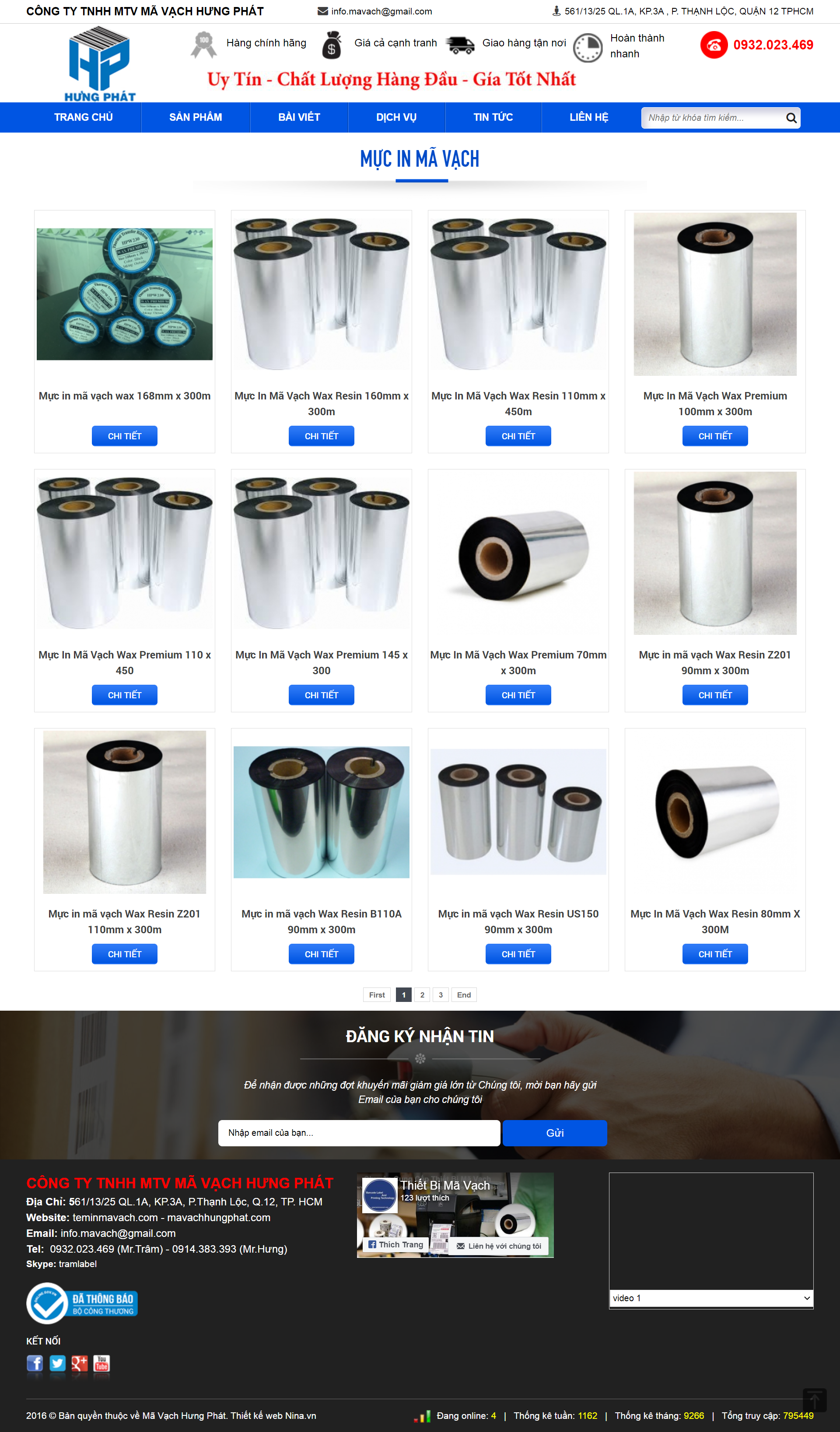 [vincode] Thiết kế Website web mực in mã vạch - mavachhungphatcom