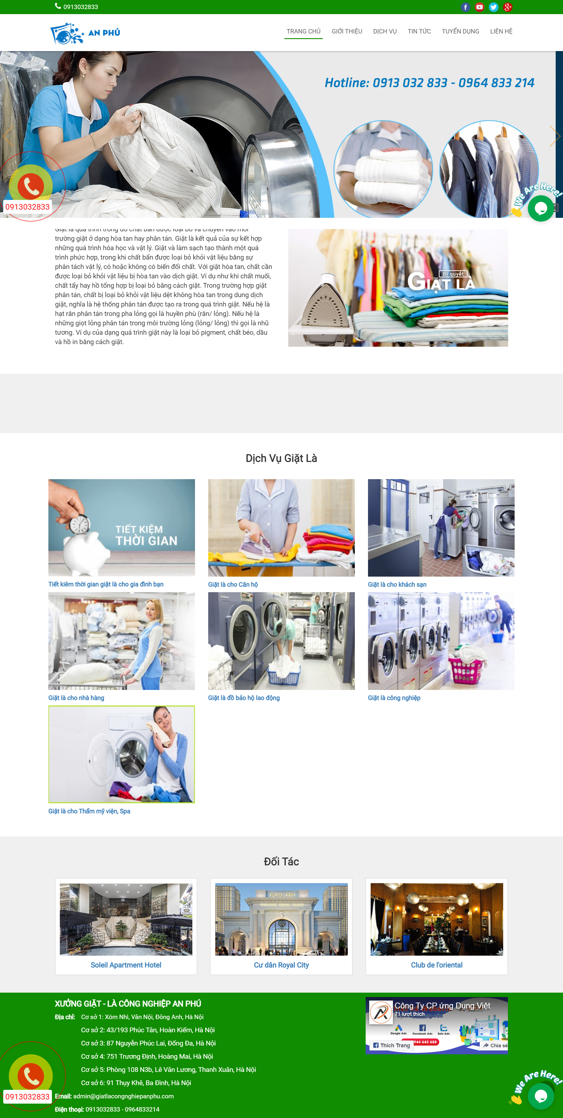 Thiết kế Website web giặt là công nghiệp - wwwgiatlacongnghiepanphucom